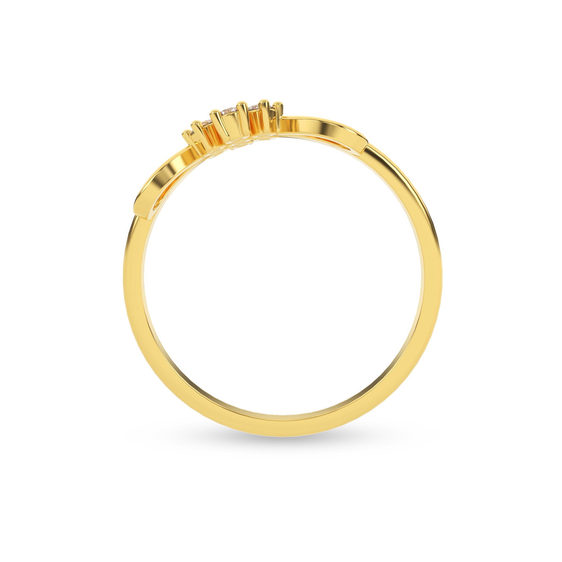 14 Kt Yellow Gold Diamond Ring