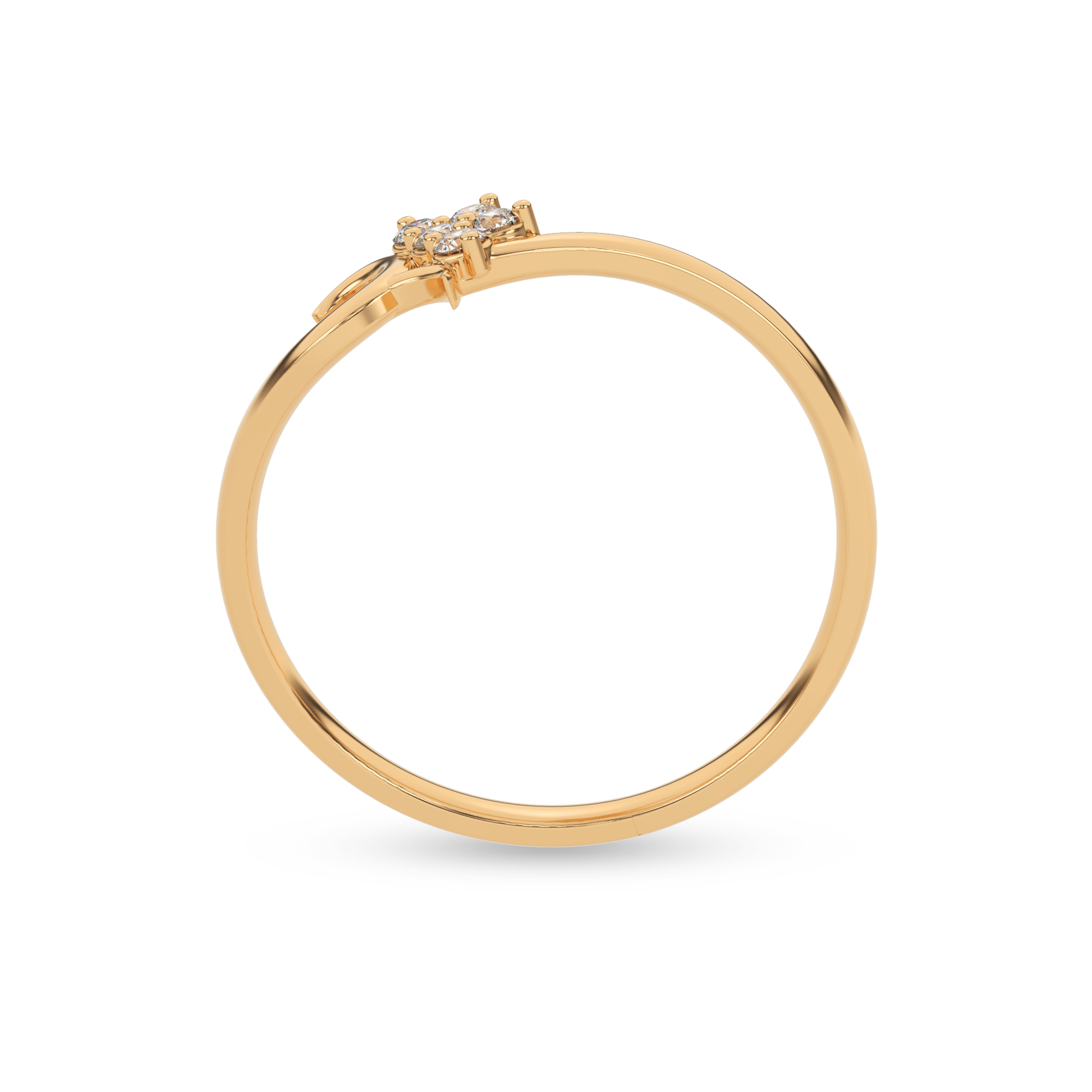 14 Kt Yellow Gold Diamond Ring