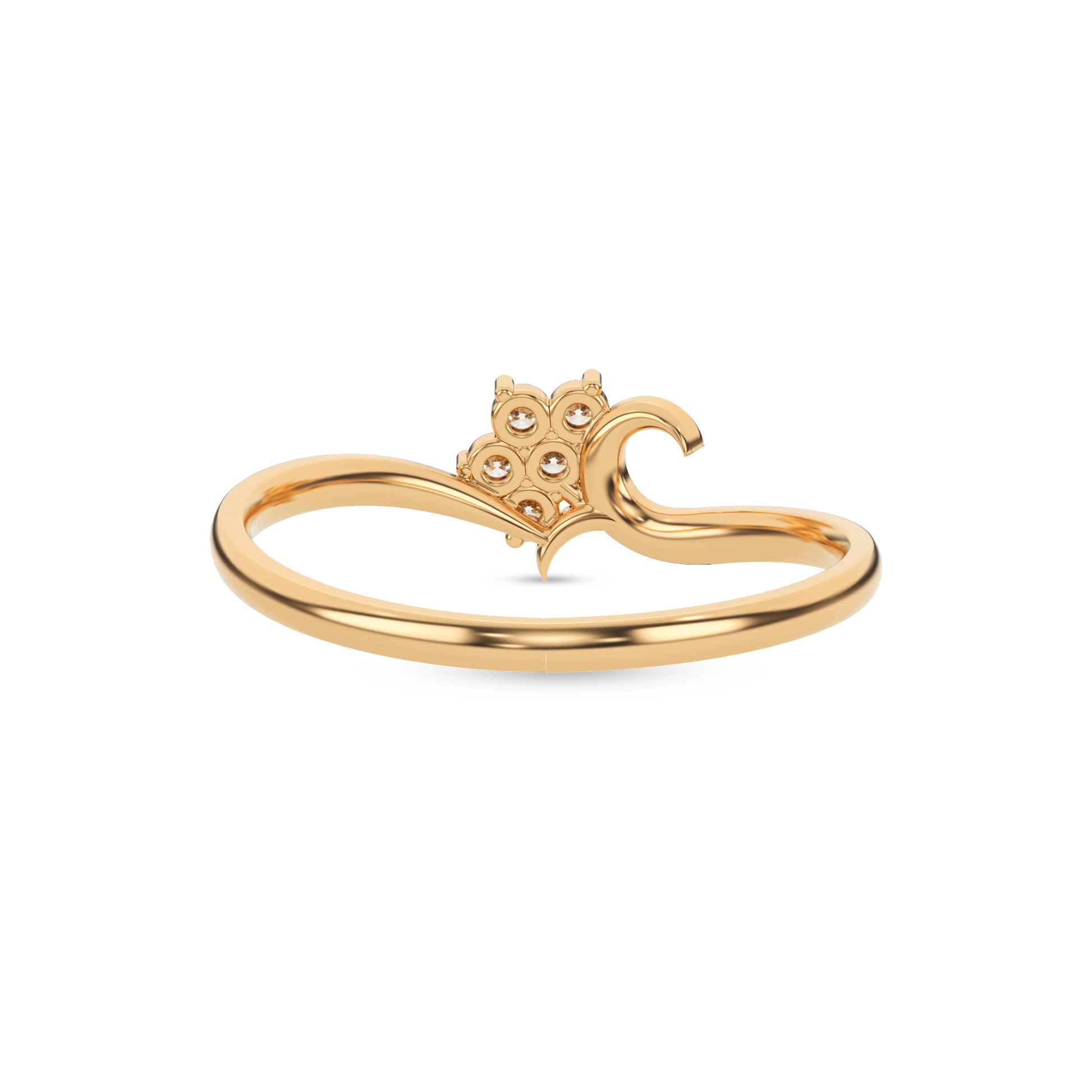 14 Kt Yellow Gold Diamond Ring