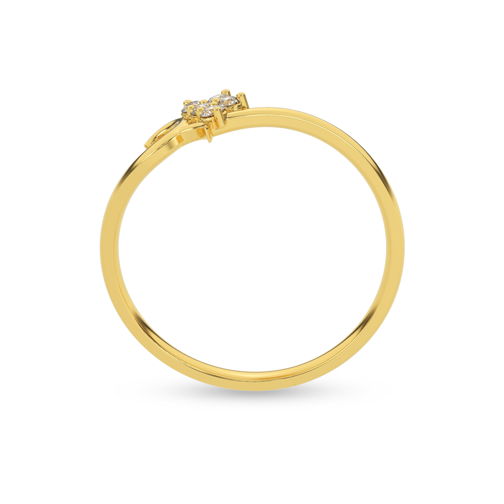 14 Kt Yellow Gold Diamond Ring