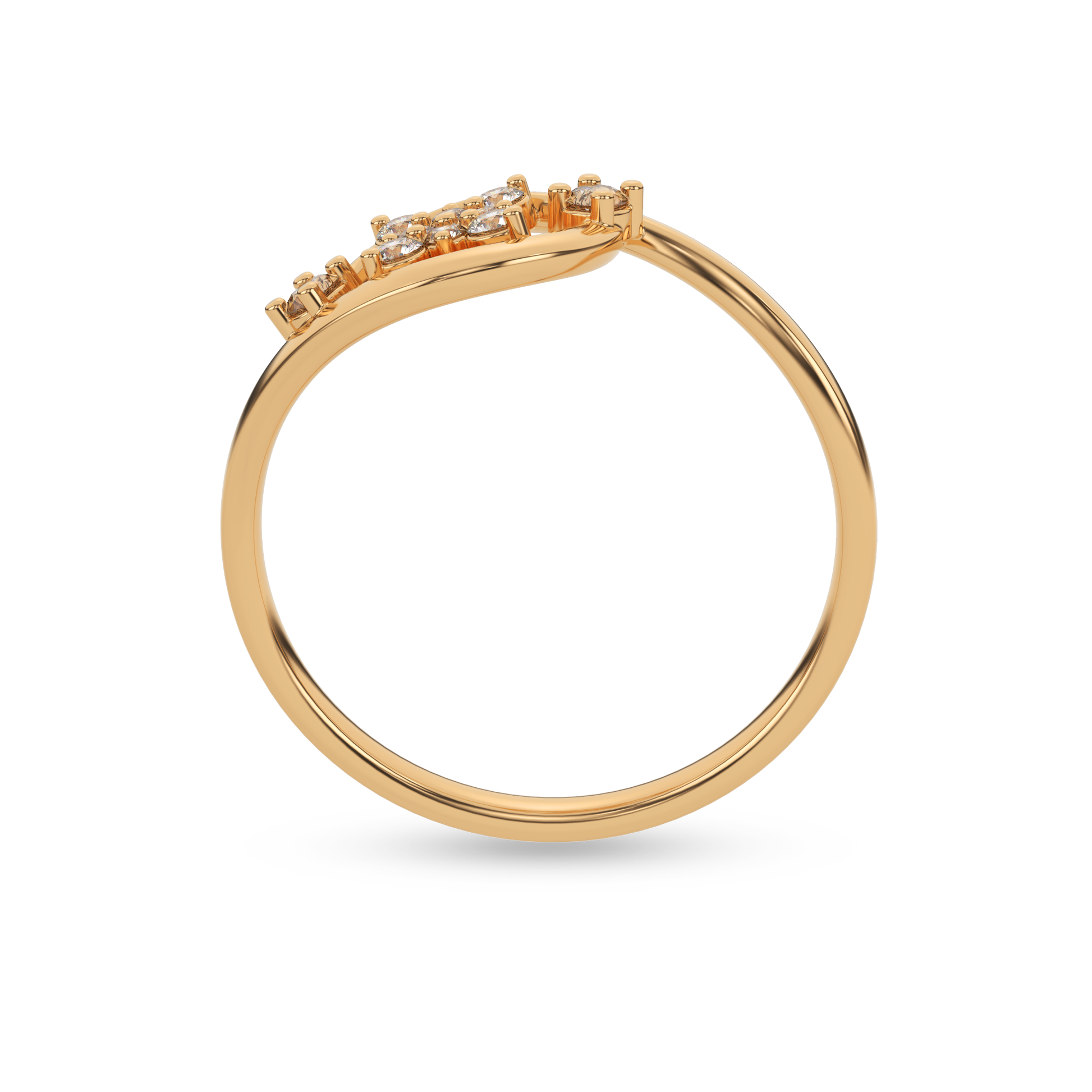 14 Kt Yellow Gold Diamond Ring