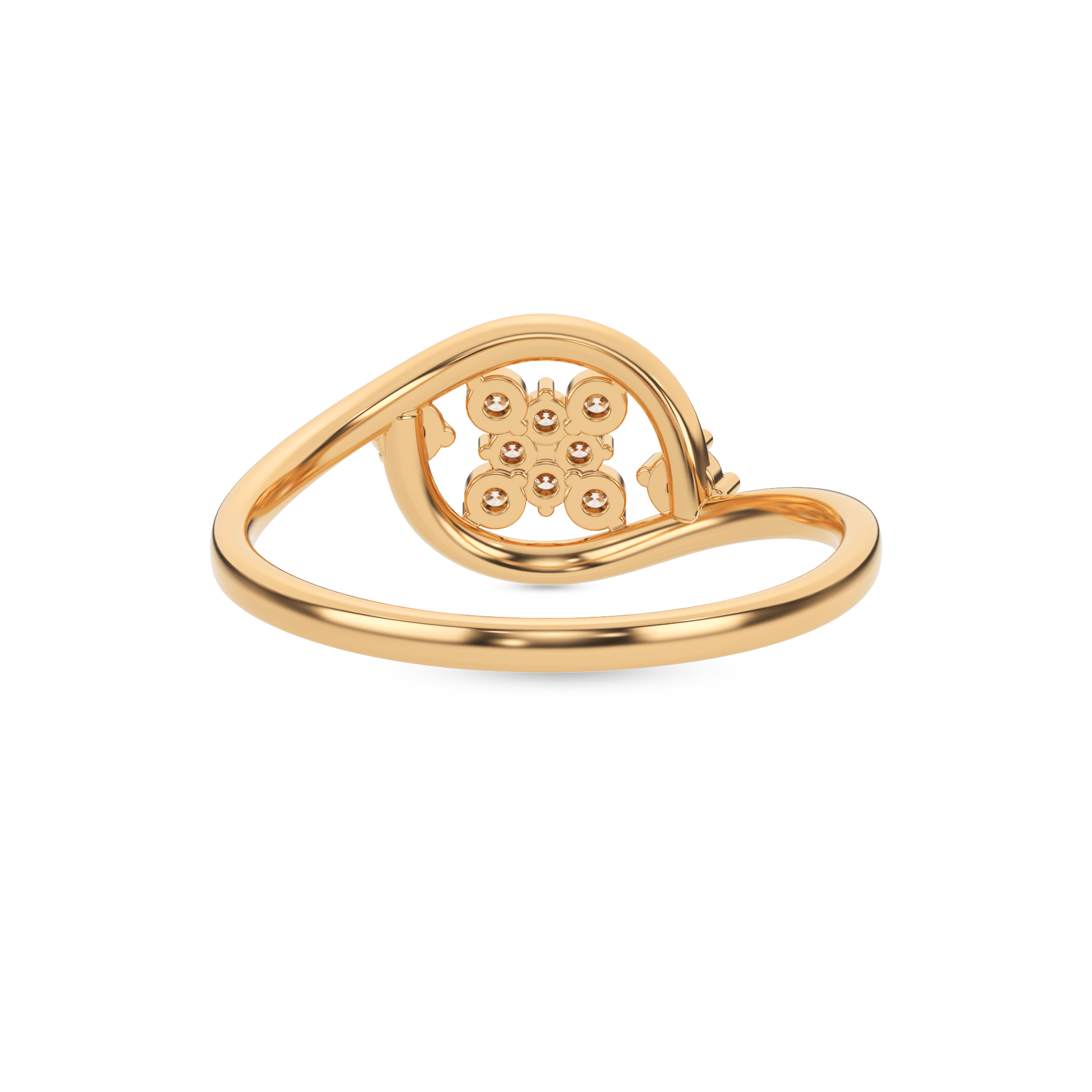 14 Kt Yellow Gold Diamond Ring