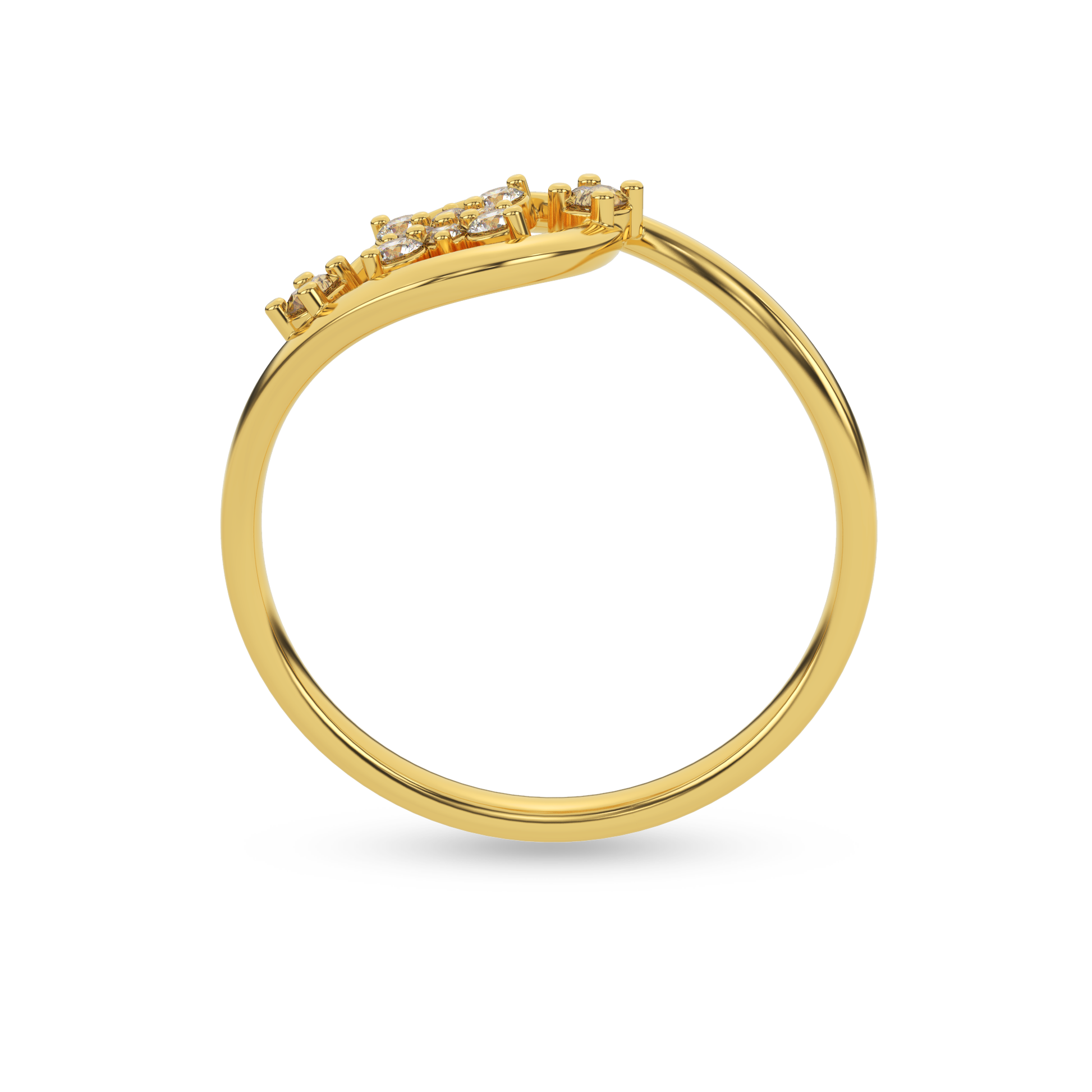 14 Kt Yellow Gold Diamond Ring