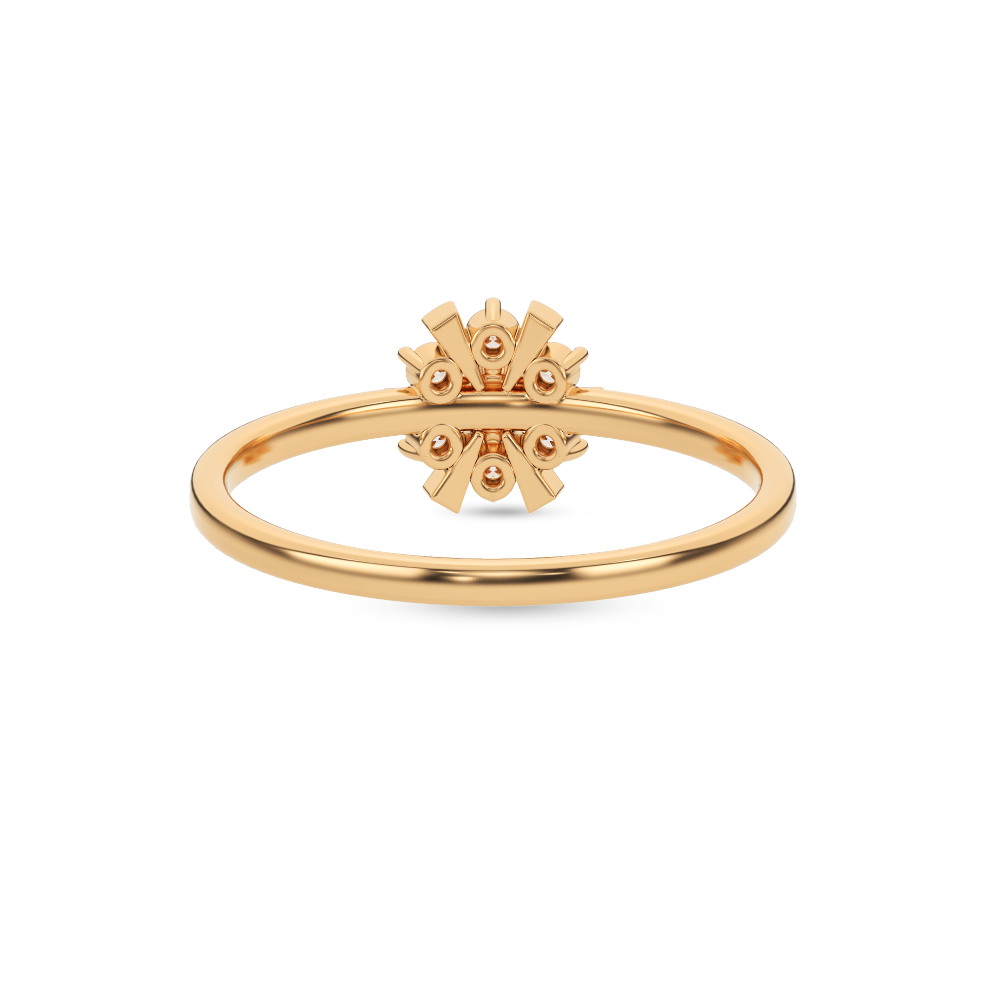 14 Kt Yellow Gold Diamond Ring