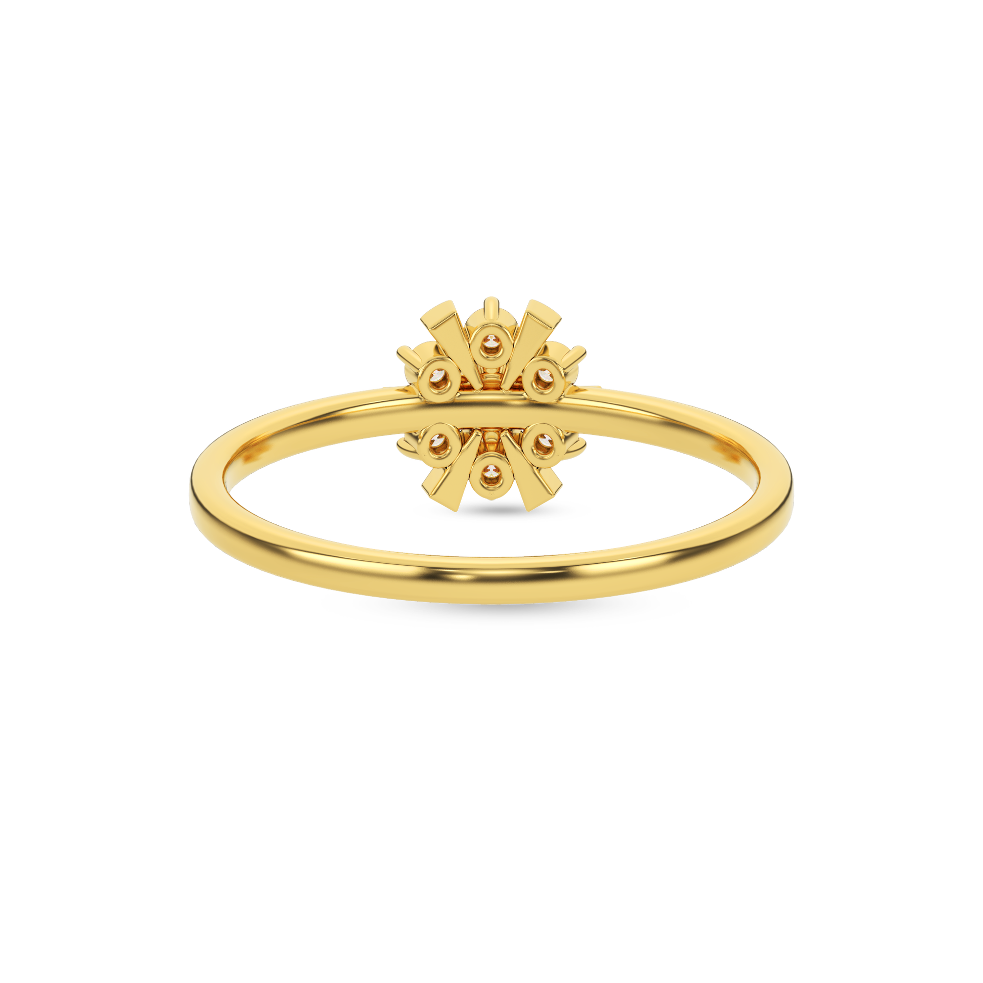 14 Kt Yellow Gold Diamond Ring