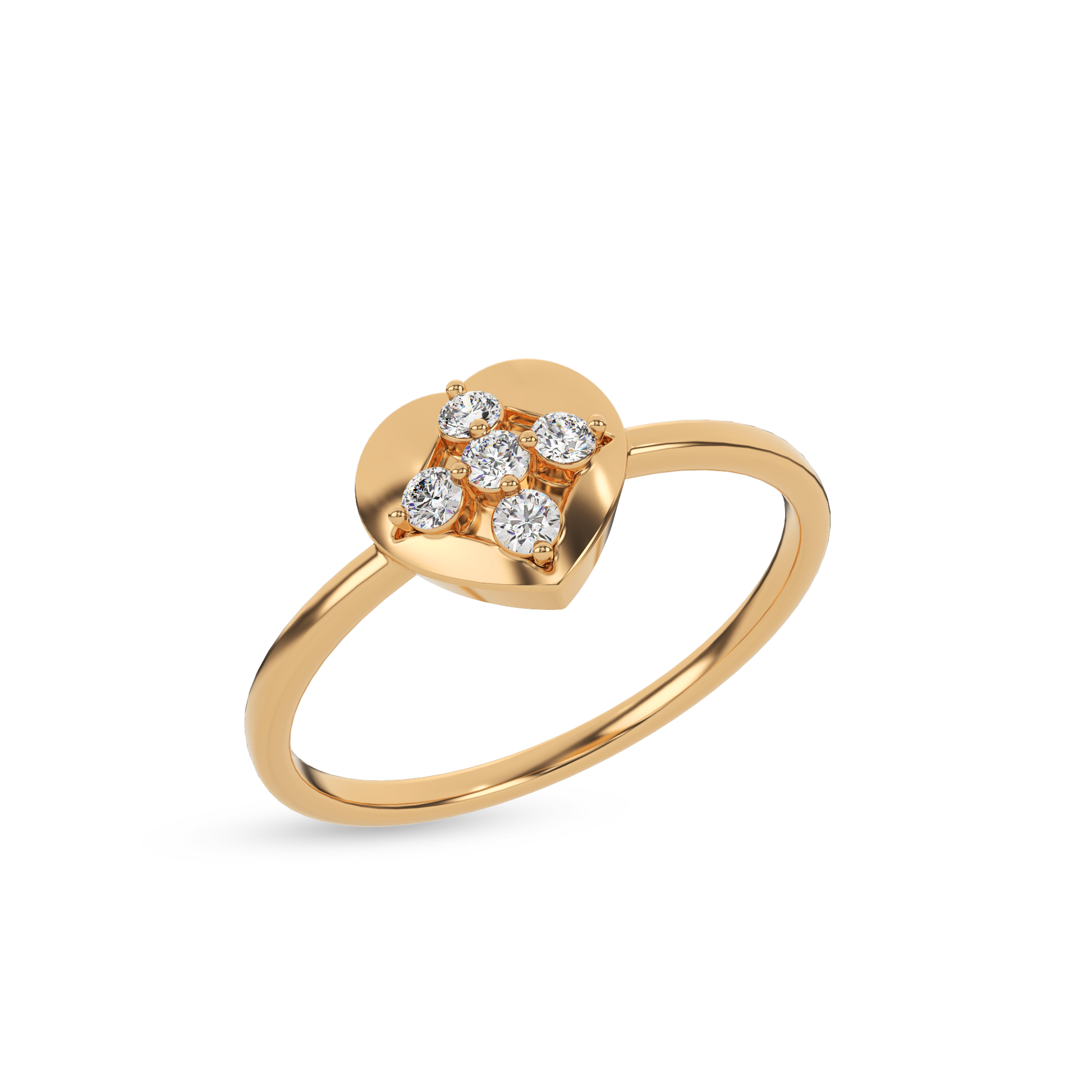14 Kt Yellow Gold Diamond Ring
