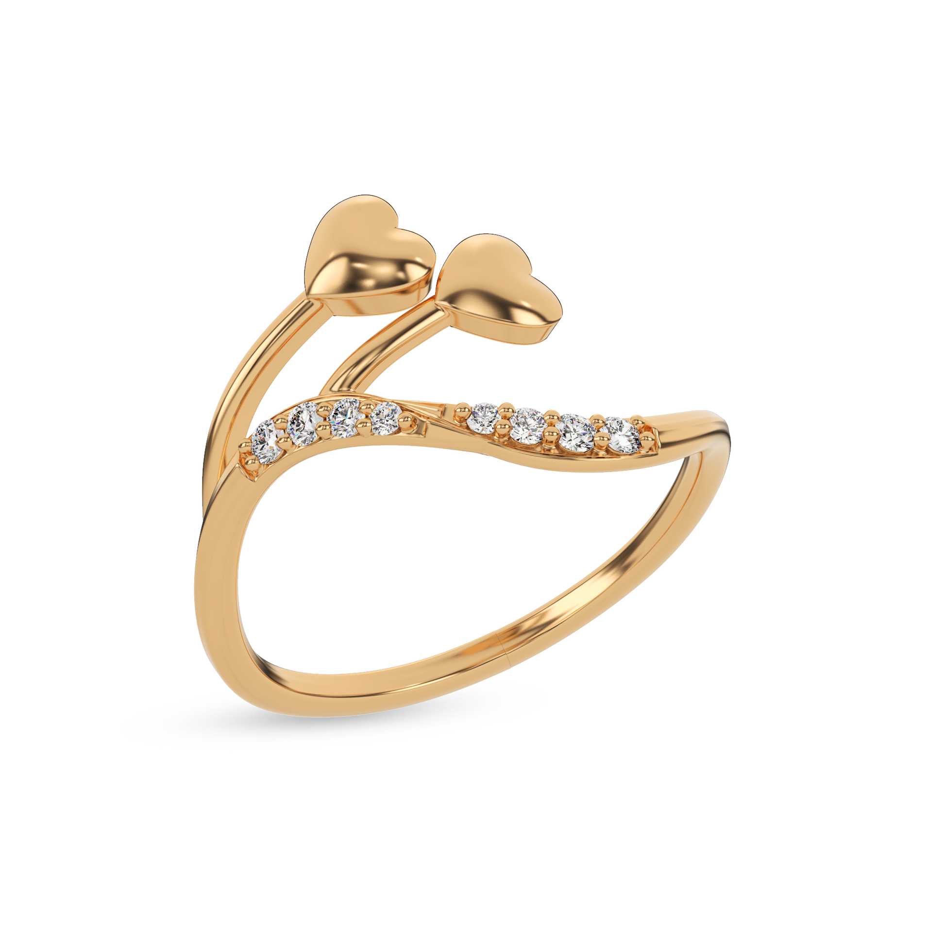 14 Kt Yellow Gold Diamond Ring