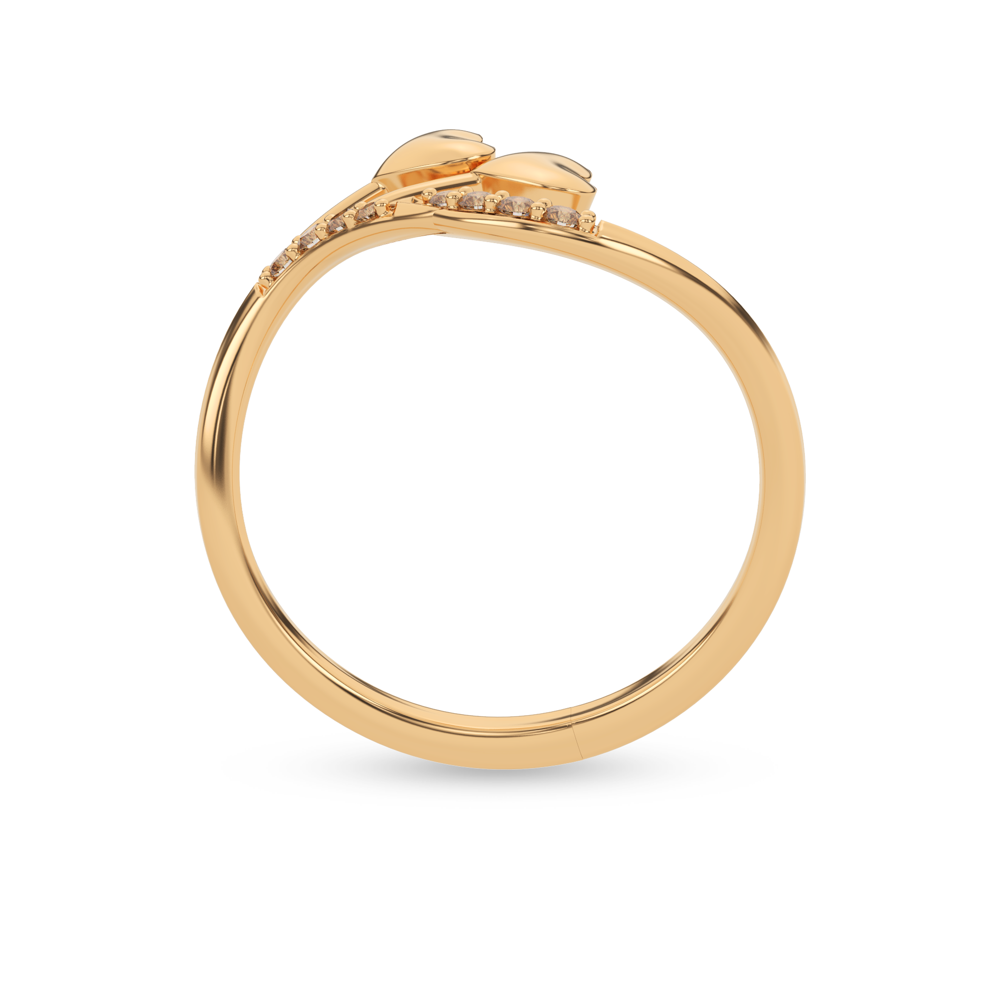 14 Kt Yellow Gold Diamond Ring