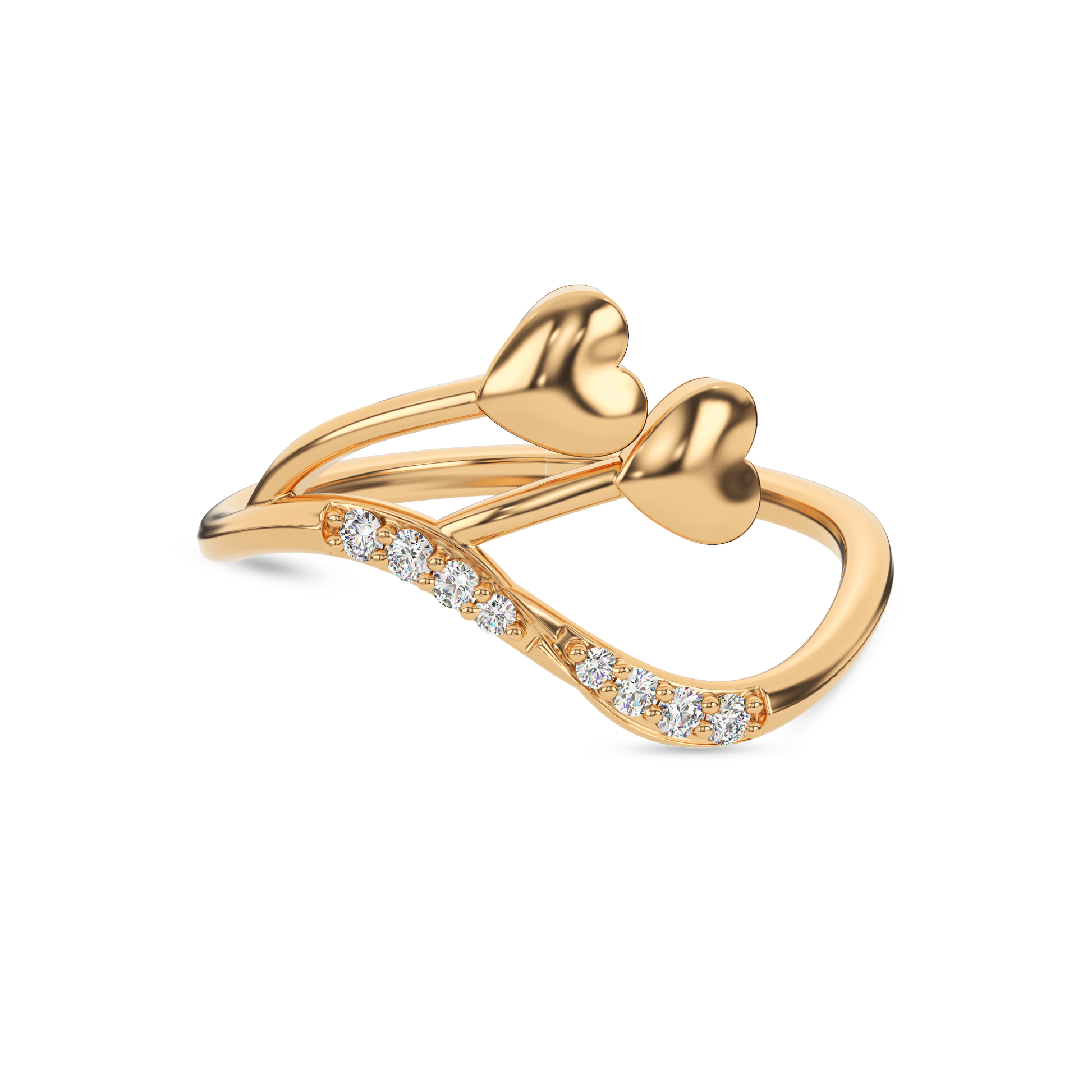 14 Kt Yellow Gold Diamond Ring