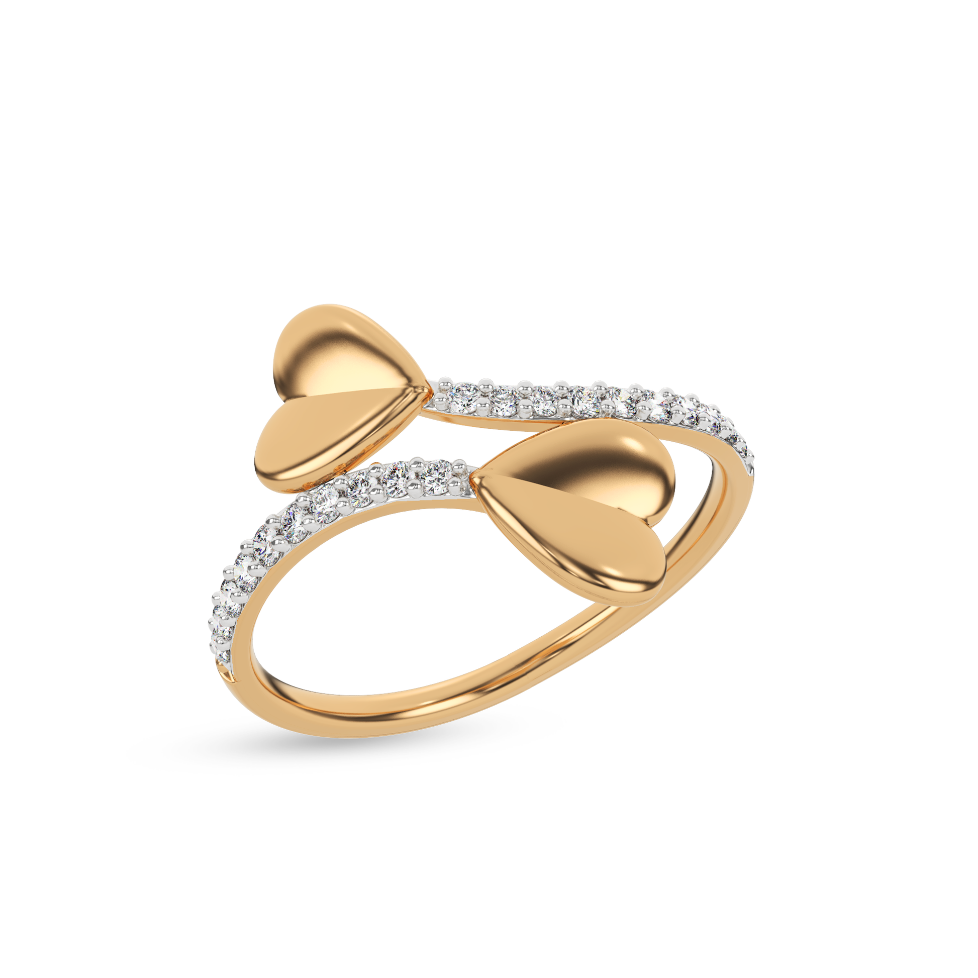 14 Kt Yellow Gold Diamond Ring
