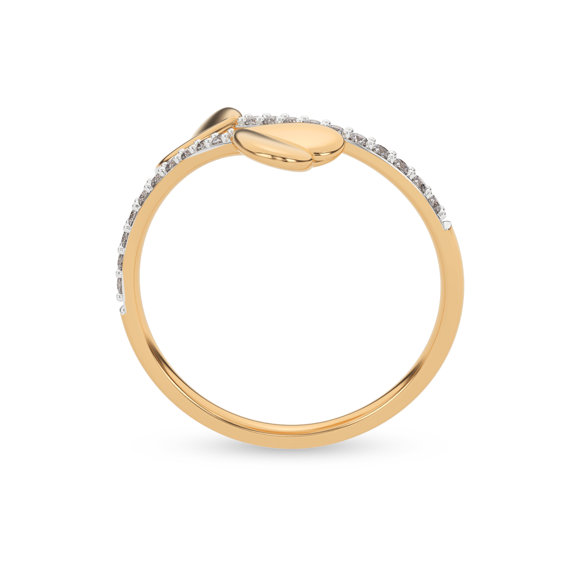 14 Kt Yellow Gold Diamond Ring