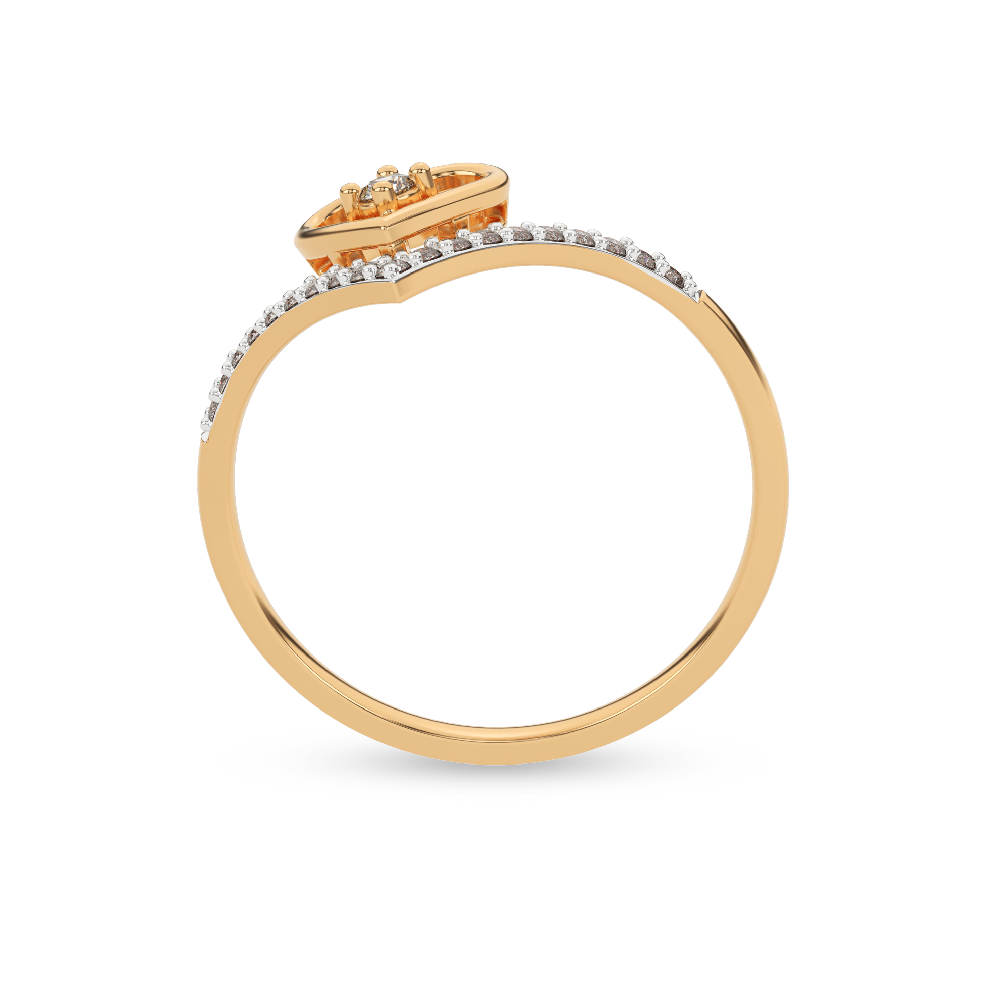14 Kt Yellow Gold Diamond Ring