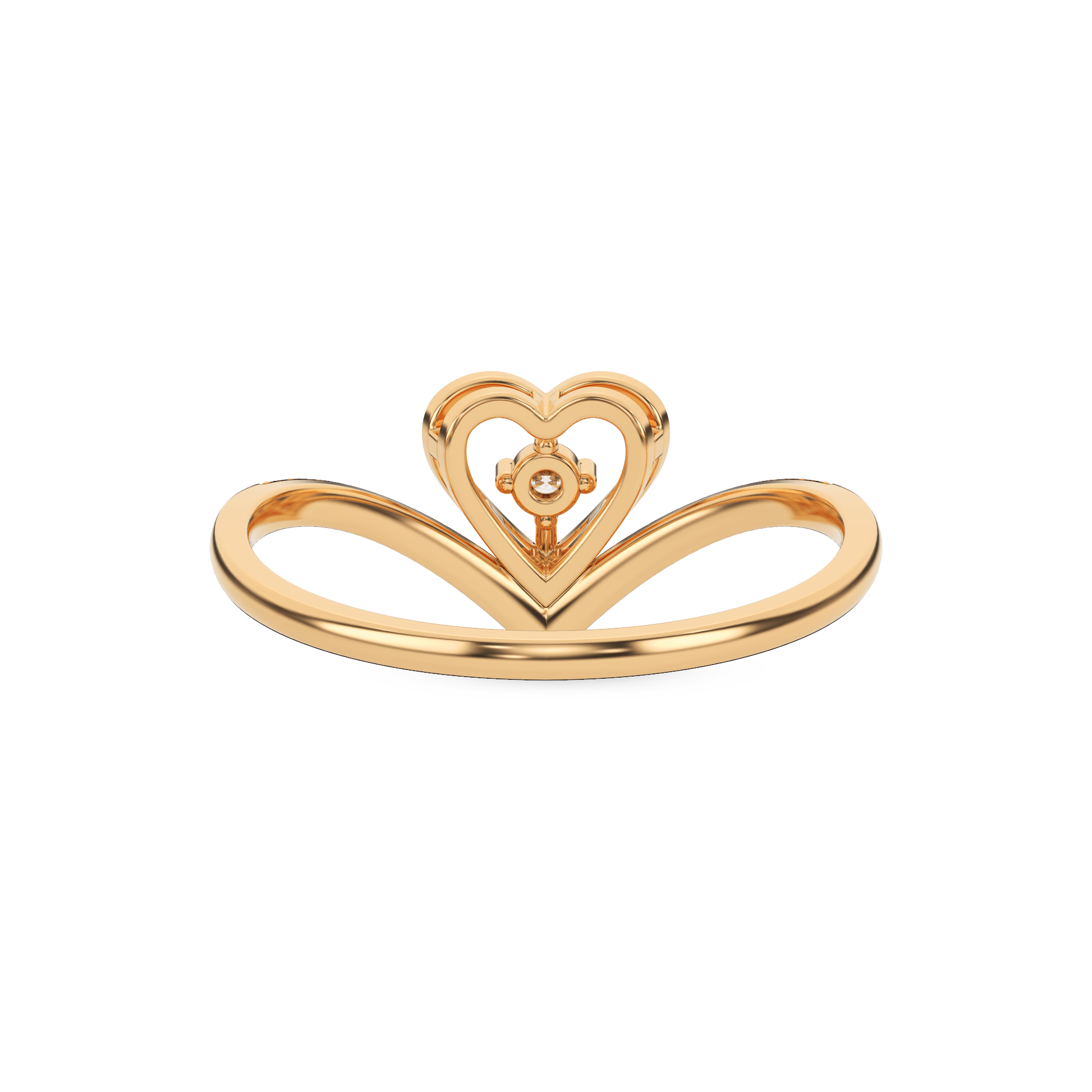 14 Kt Yellow Gold Diamond Ring