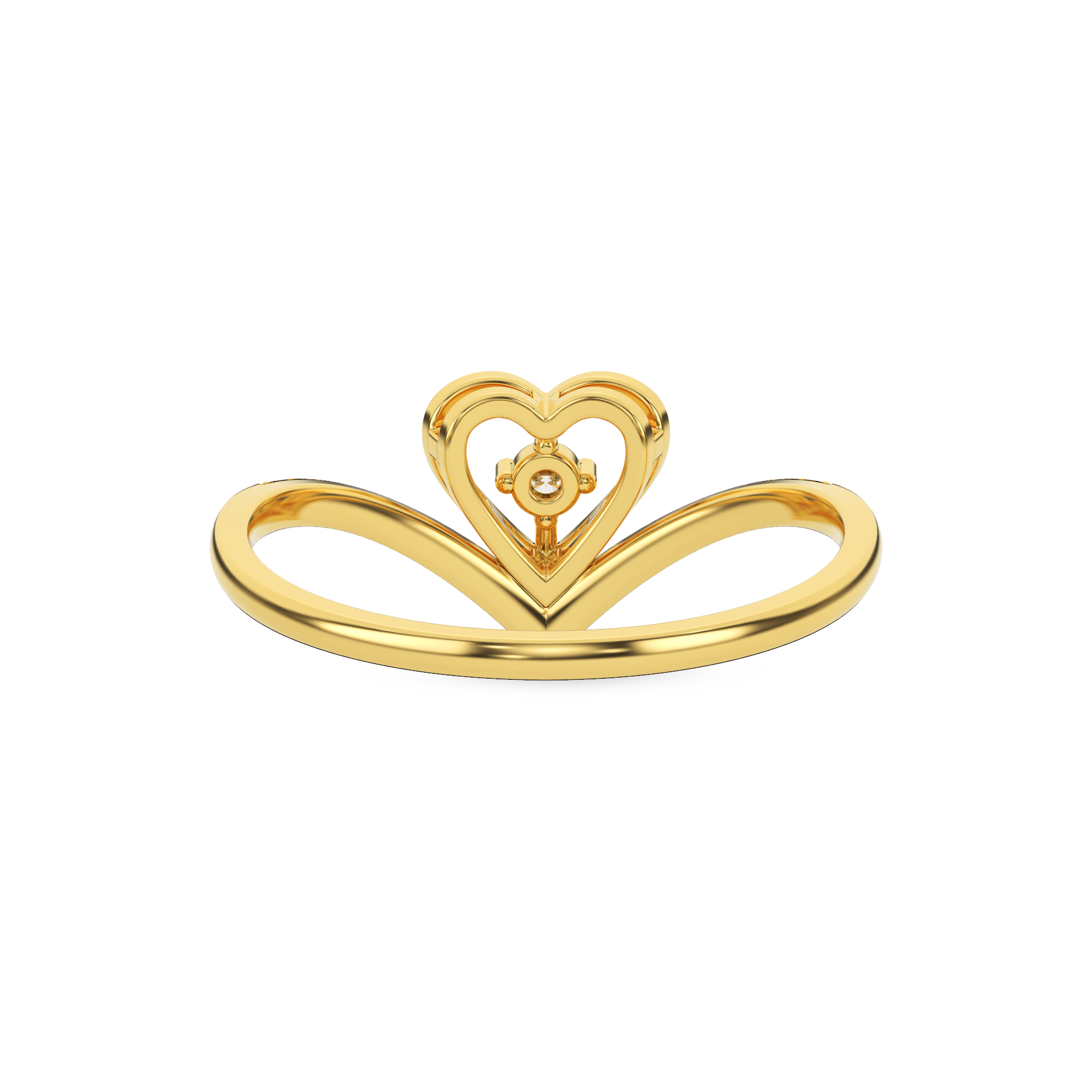 14 Kt Yellow Gold Diamond Ring