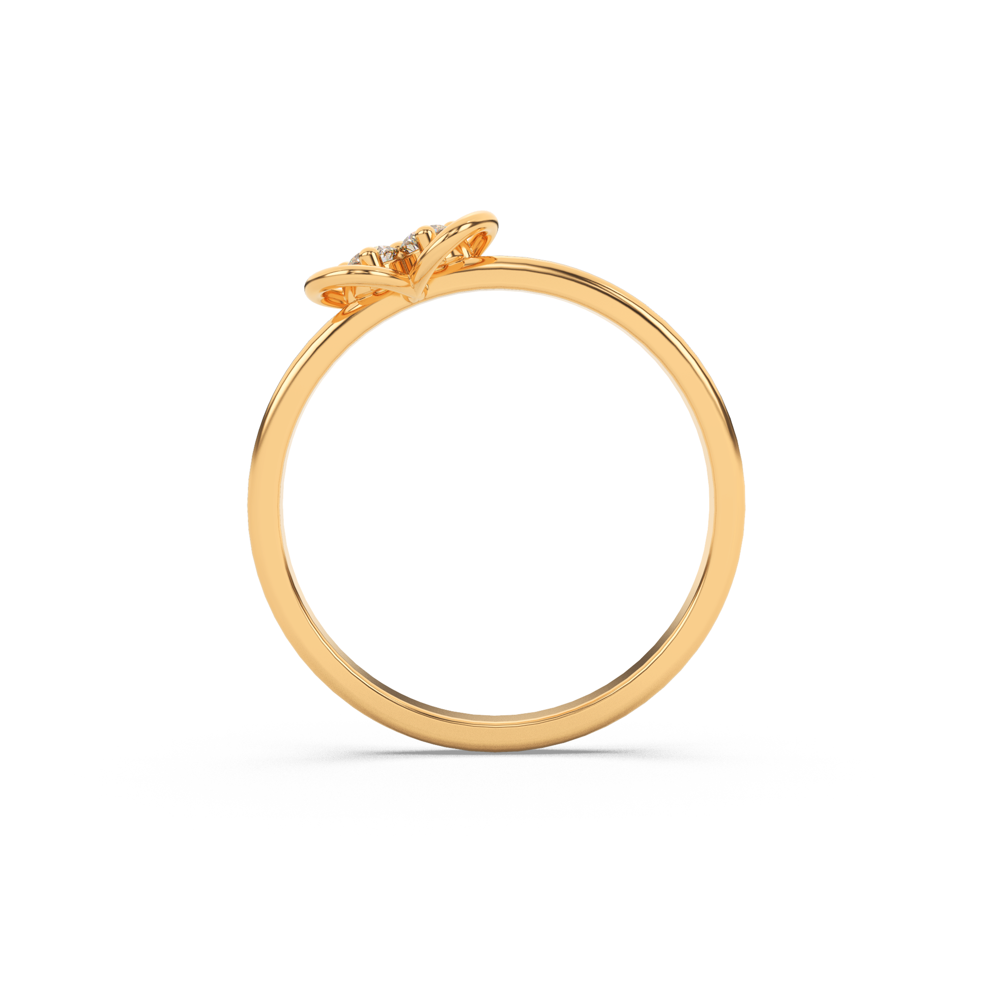 14 Kt Yellow Gold Diamond Ring