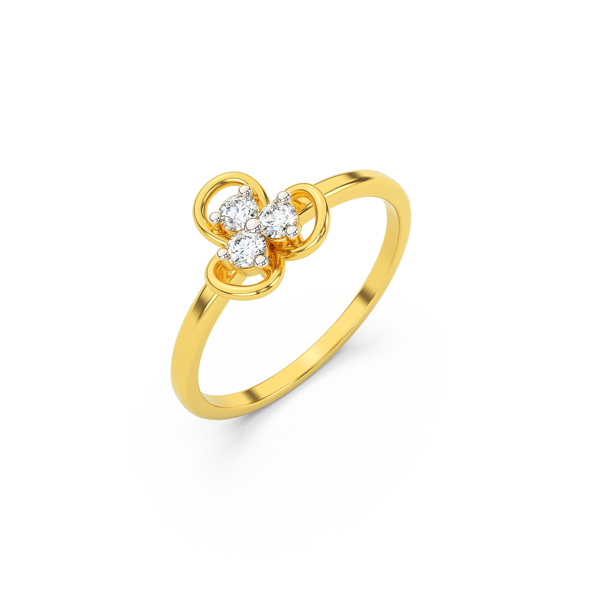 14 Kt Yellow Gold Diamond Ring
