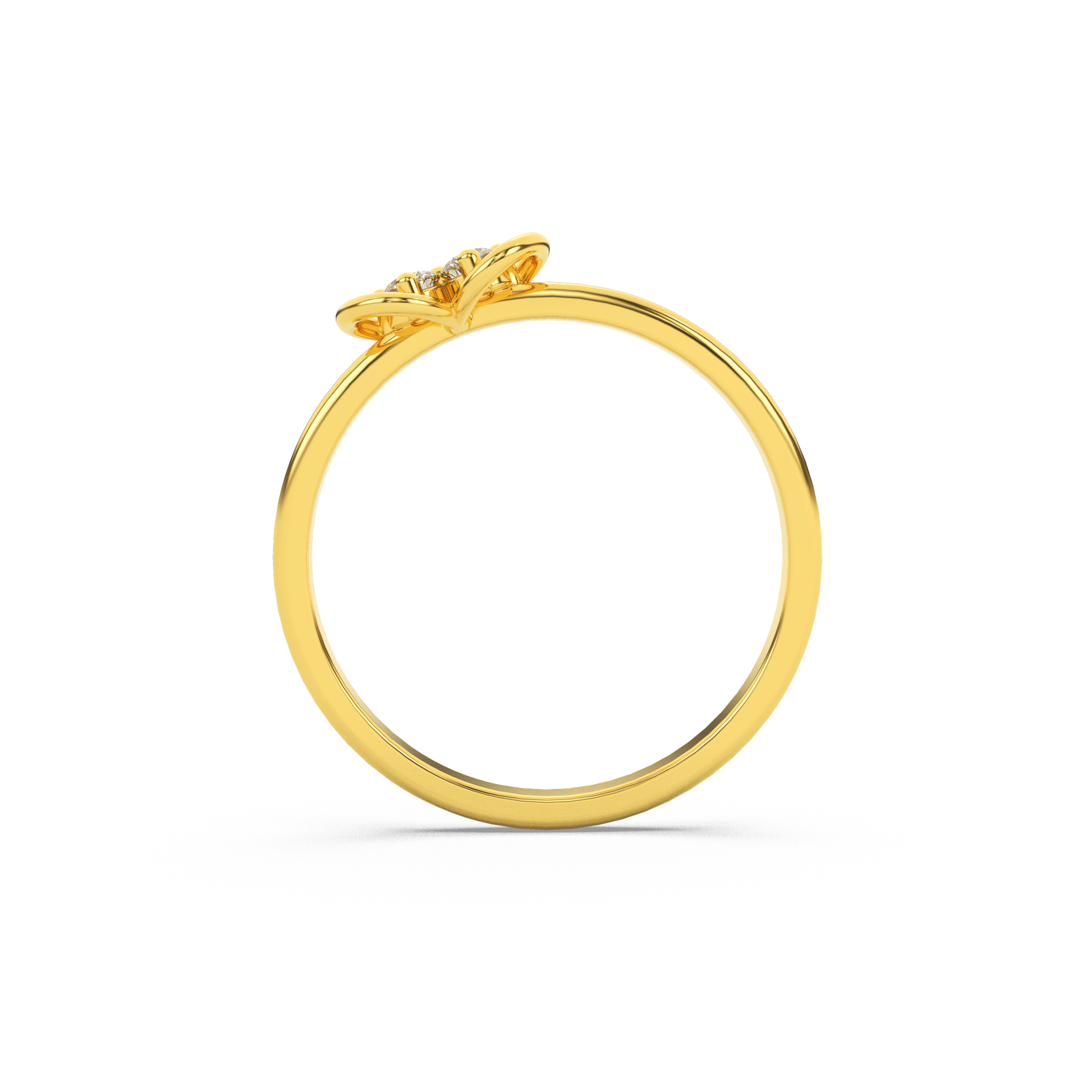 14 Kt Yellow Gold Diamond Ring