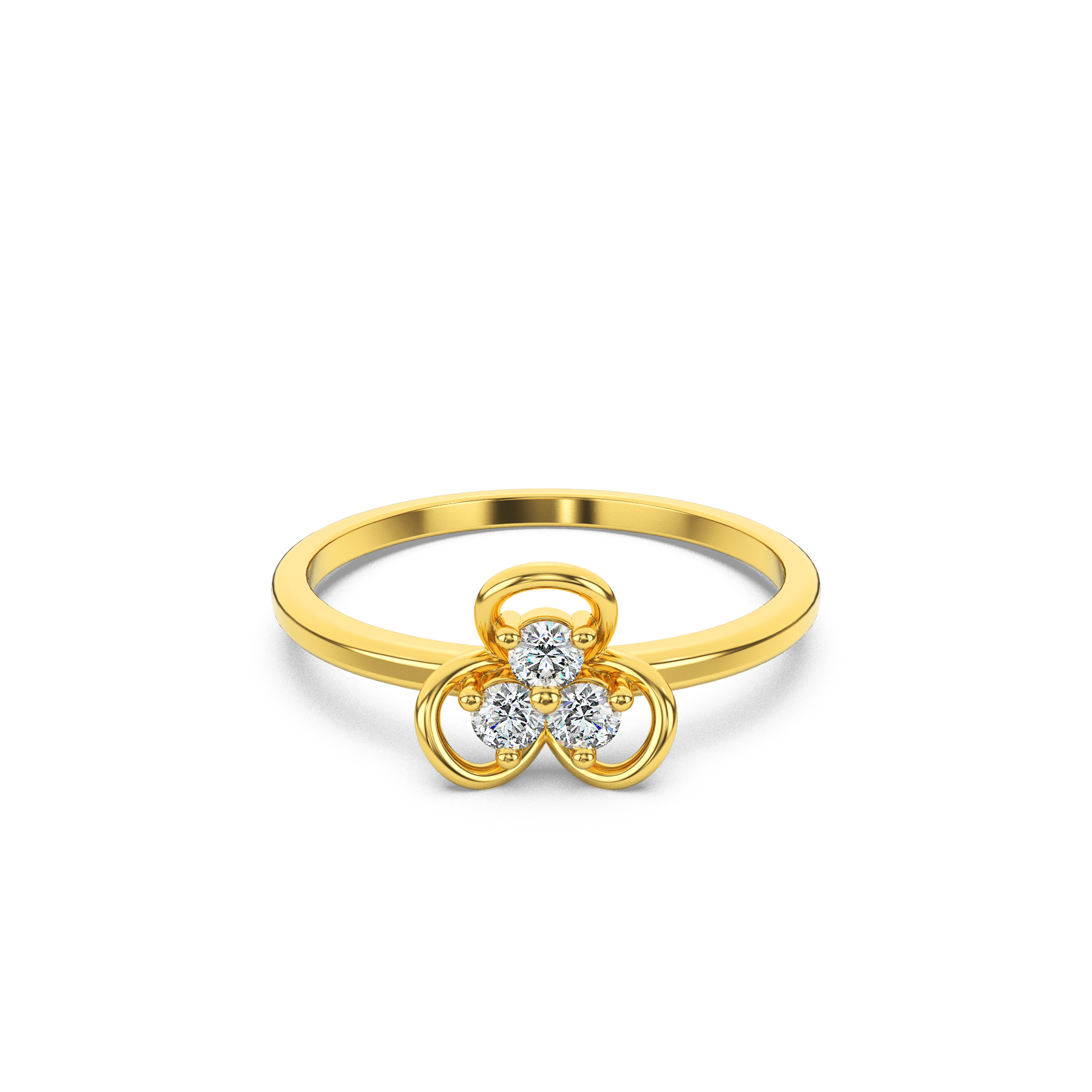 14 Kt Yellow Gold Diamond Ring