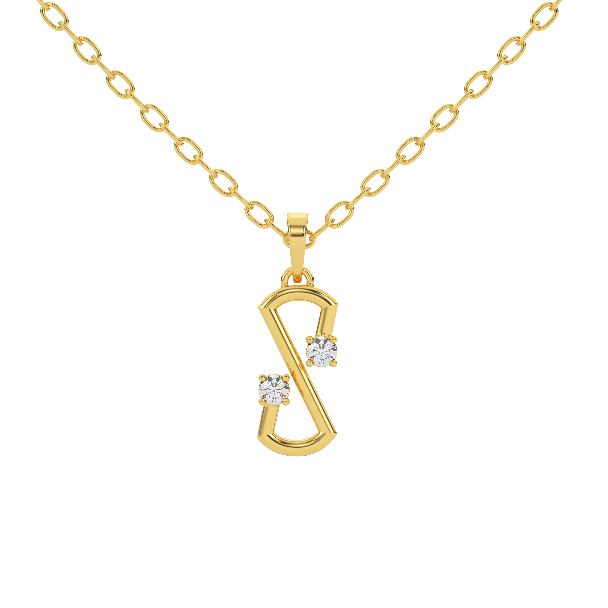 Golden Dream Natural Diamond Pendant