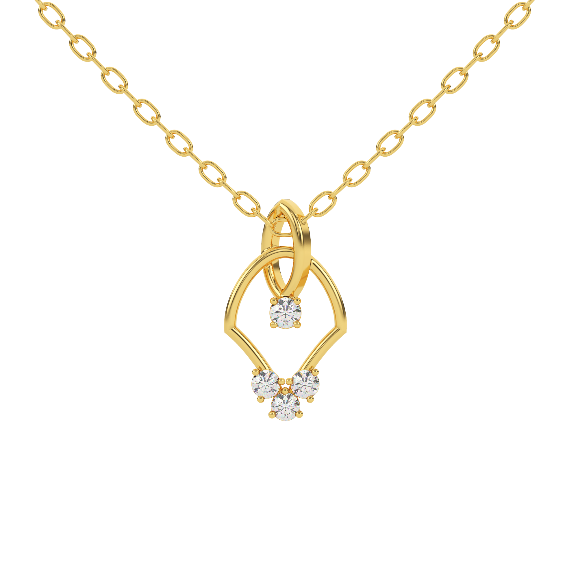 Radiant Allure Natural Diamond Pendant