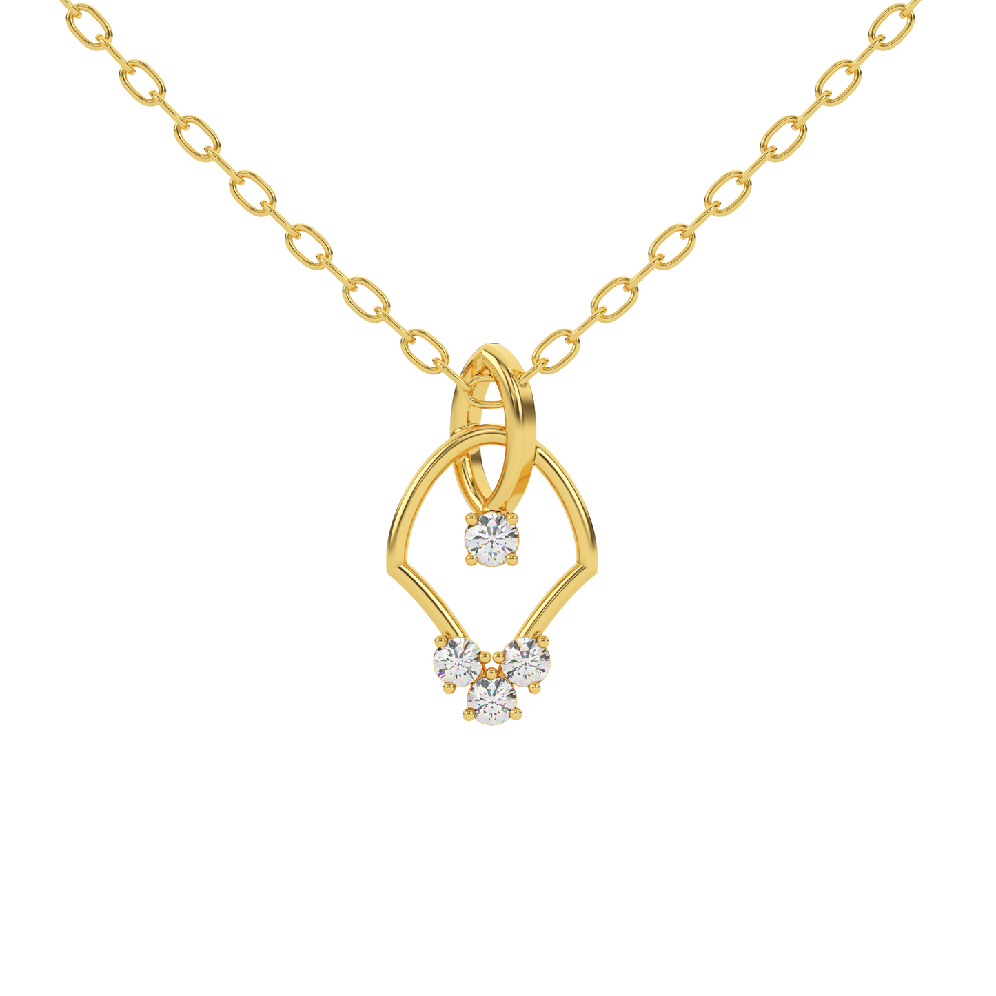 Radiant Allure Natural Diamond Pendant