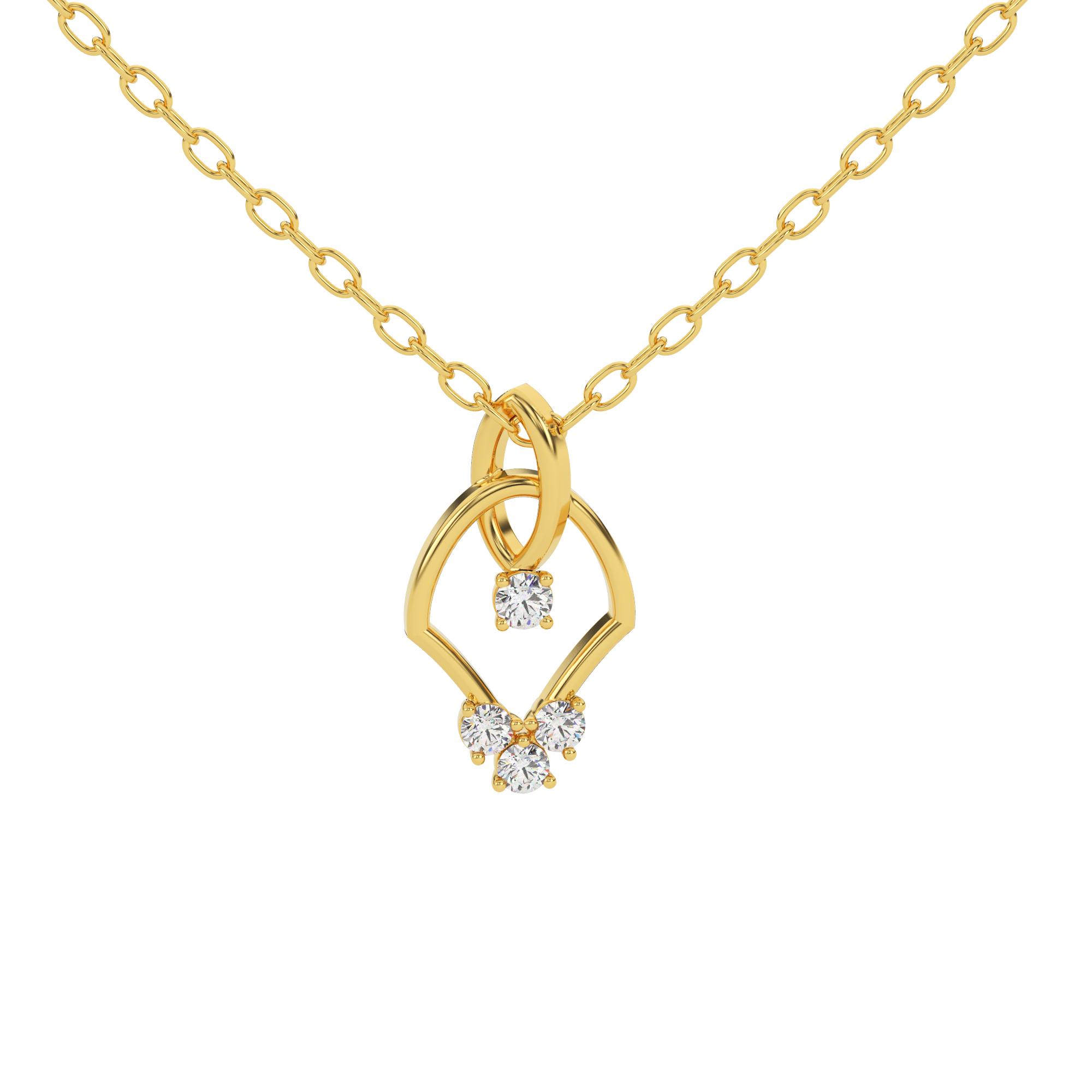 Radiant Allure Natural Diamond Pendant