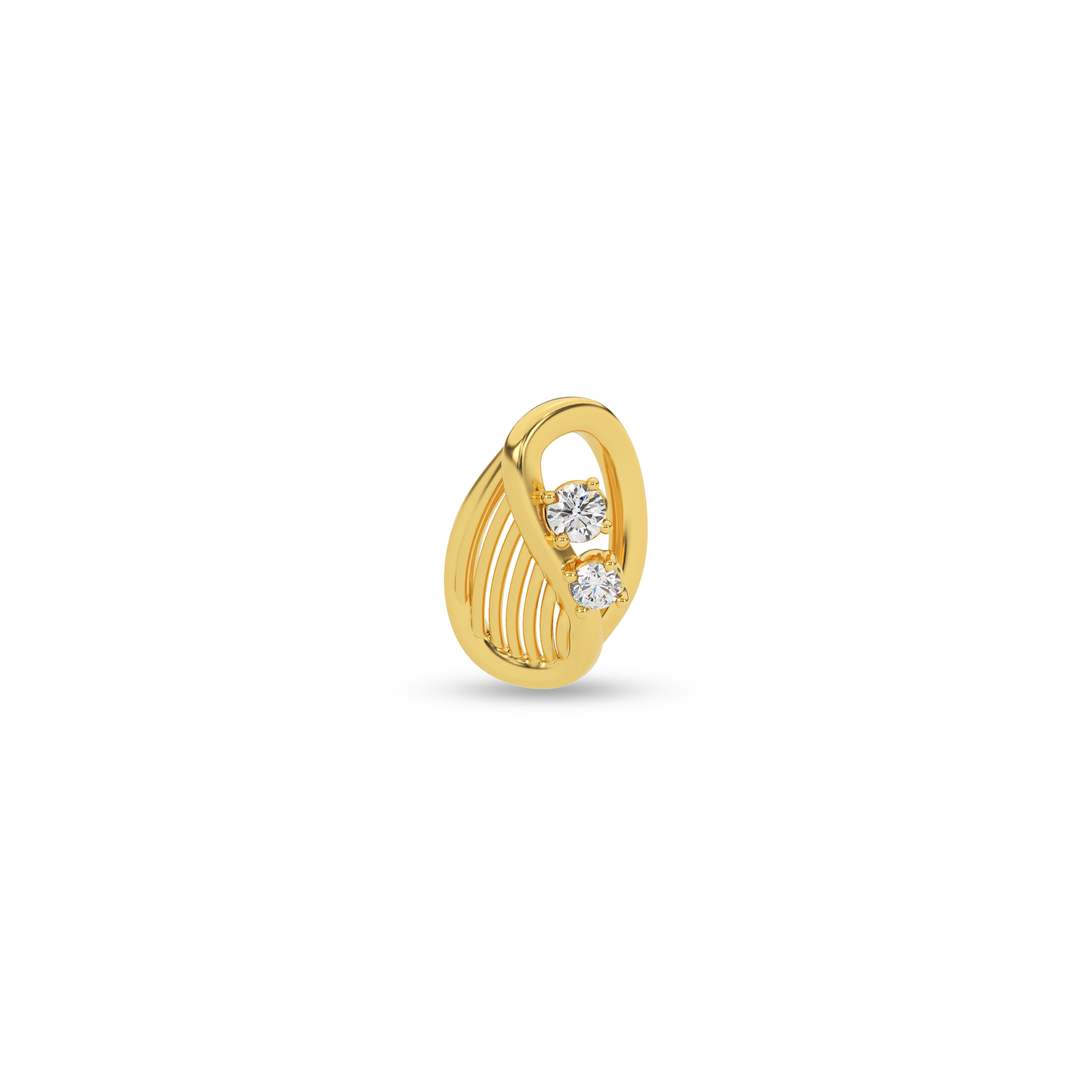 Golden Blossom Natural Diamond Pendant