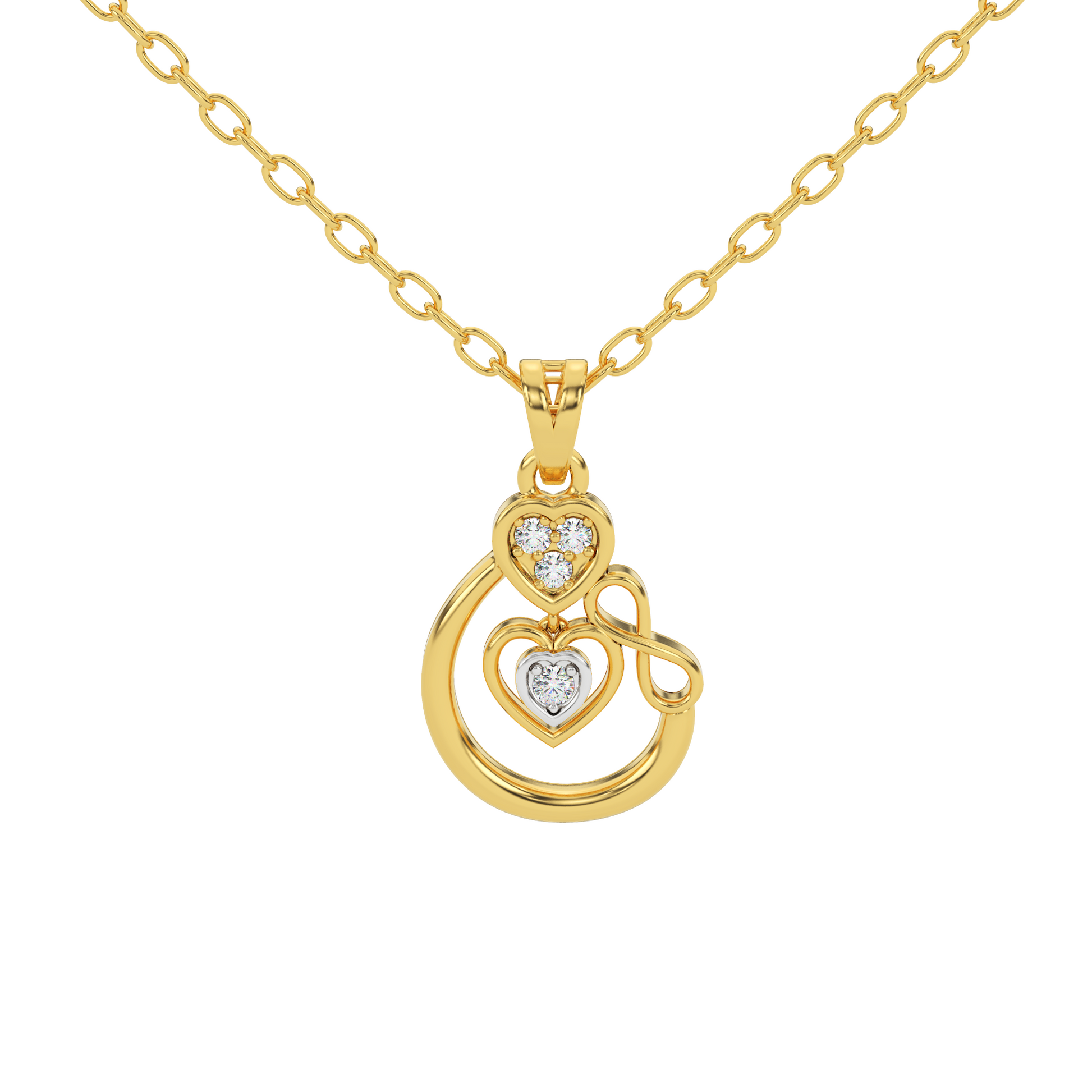 14 Kt Yellow Gold Diamond Charms & Pendants