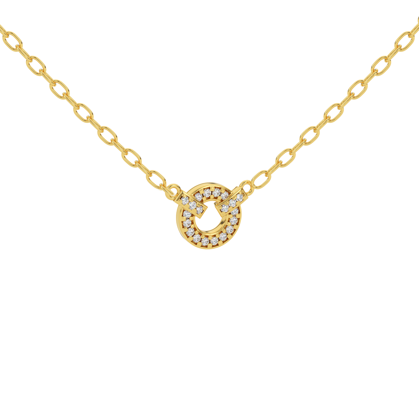 Golden Splendor Natural Diamond Pendant