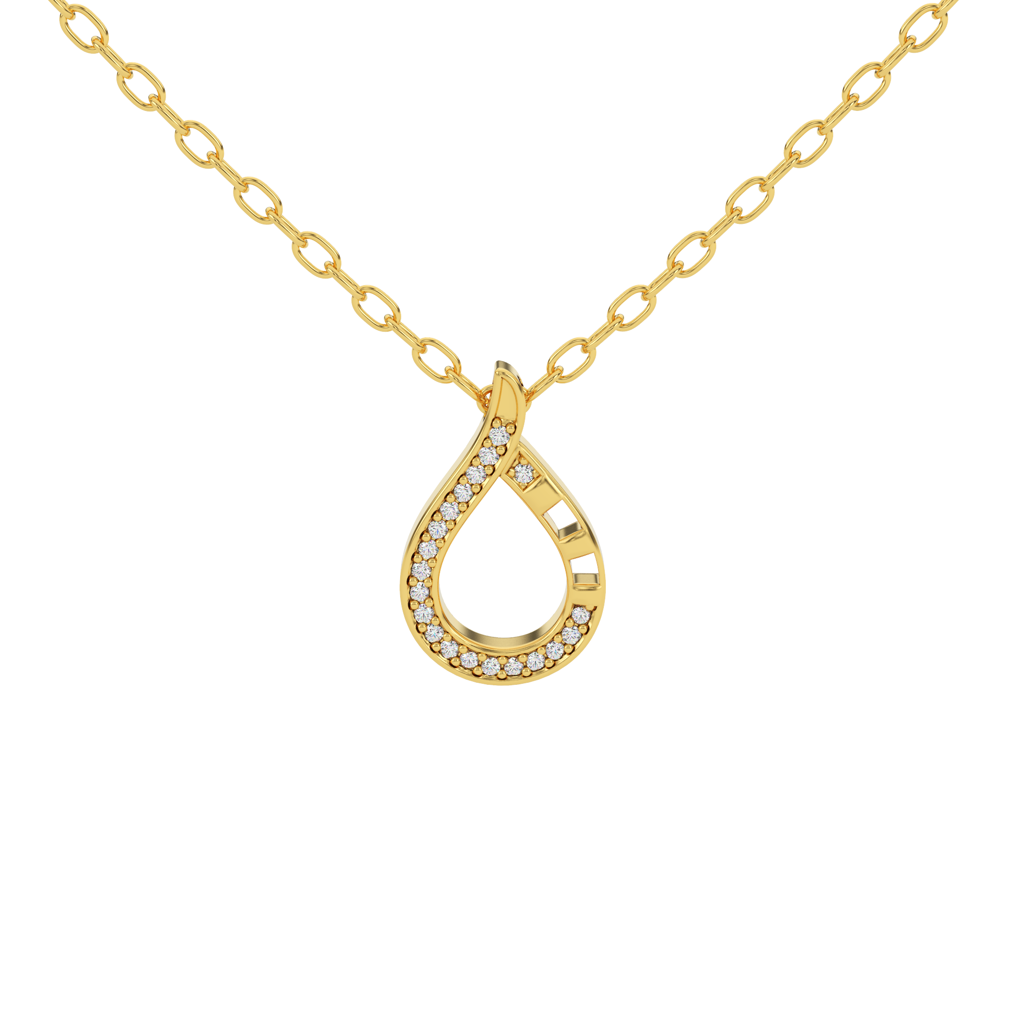 Shimmering Heartbeat Natural Diamond Pendant