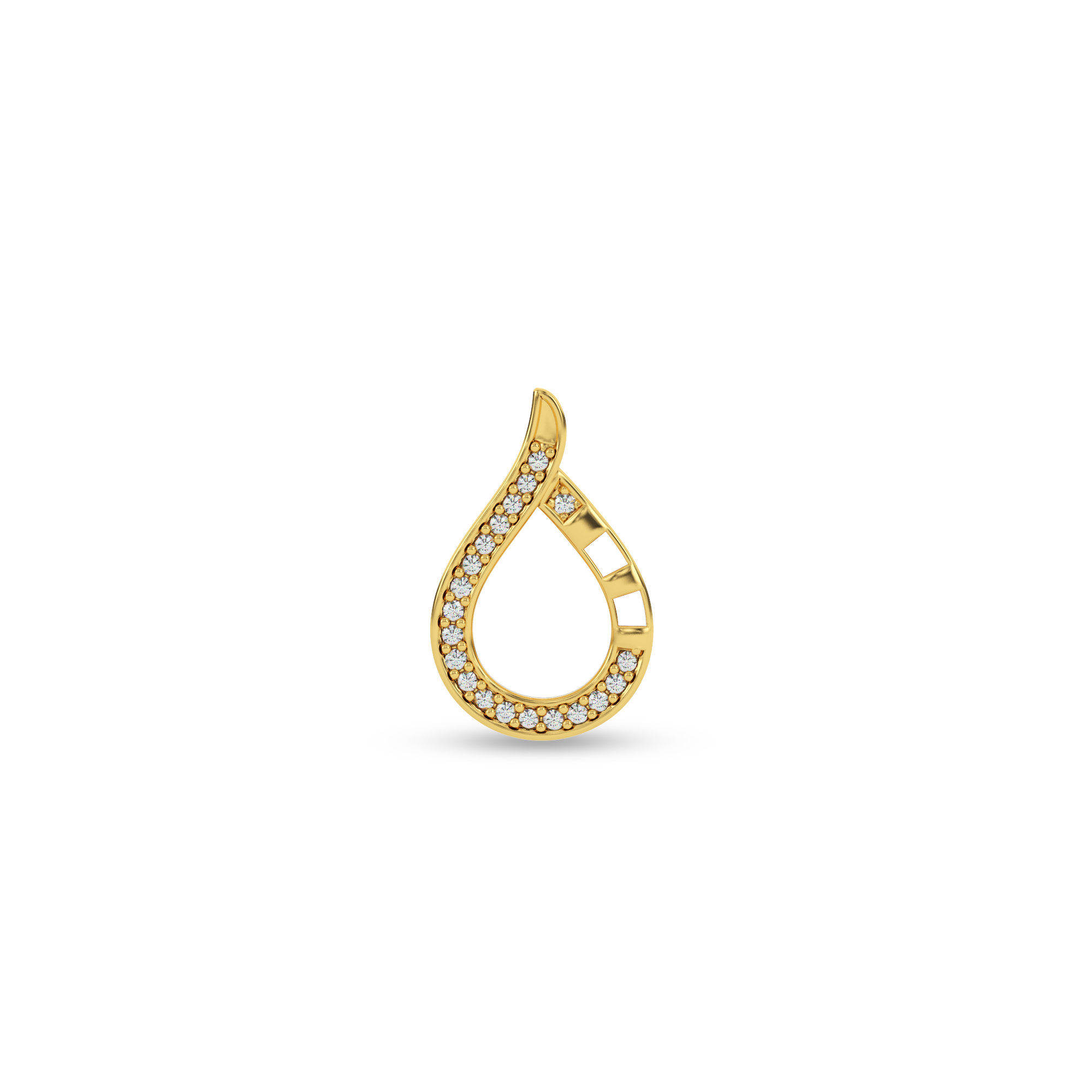 Shimmering Heartbeat Natural Diamond Pendant