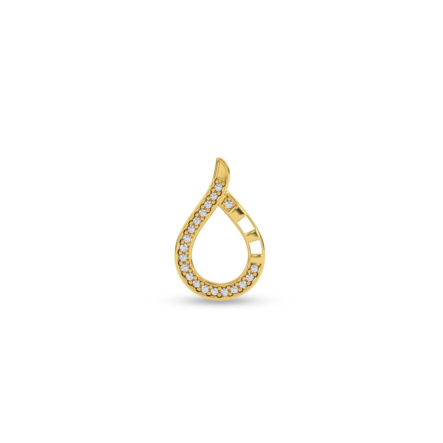 Shimmering Heartbeat Natural Diamond Pendant