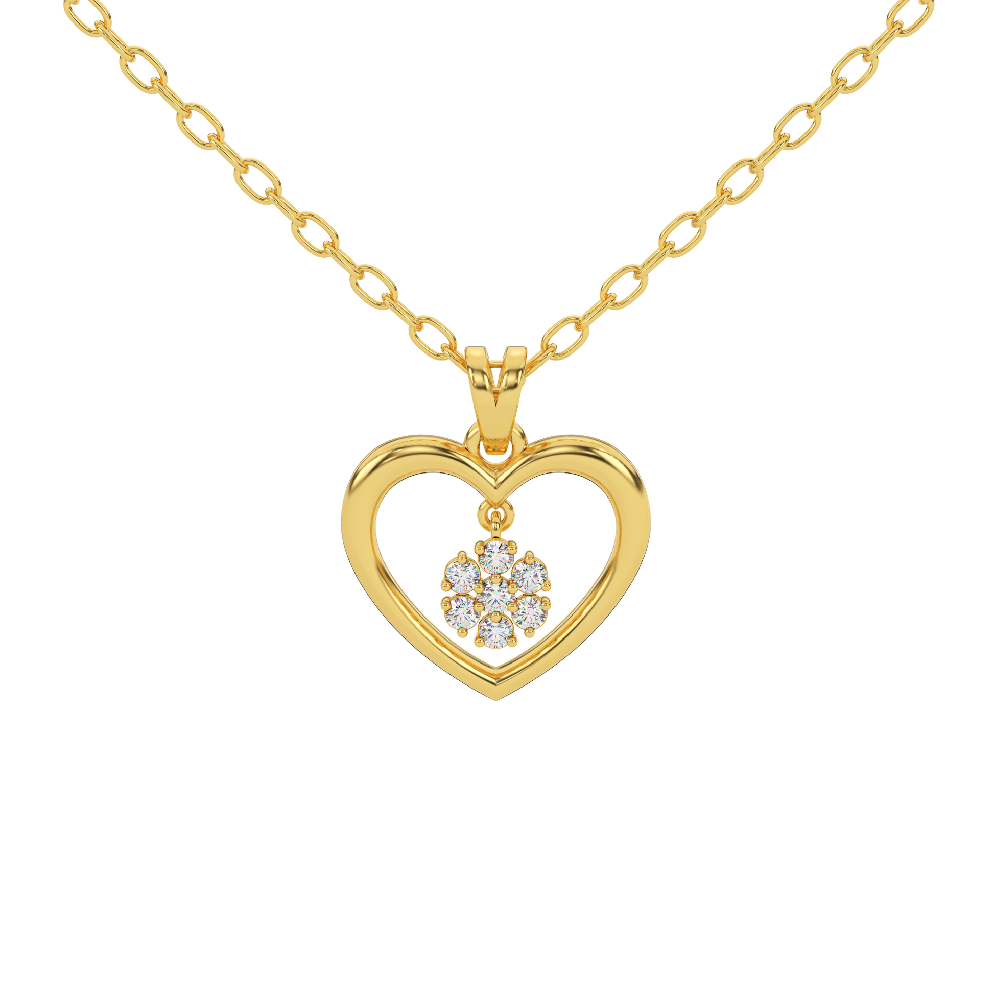 14 Kt Yellow Gold Diamond Charms & Pendants
