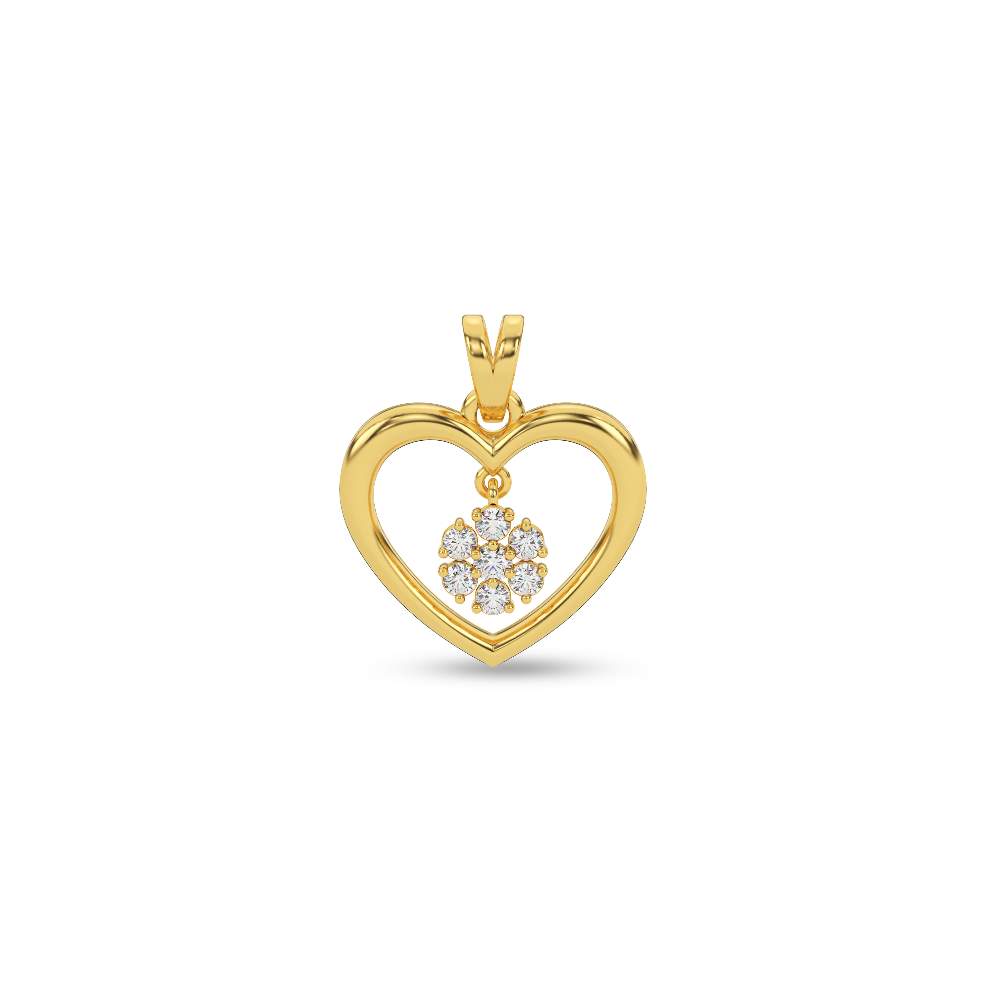 Golden Glow Natural Diamond Pendant