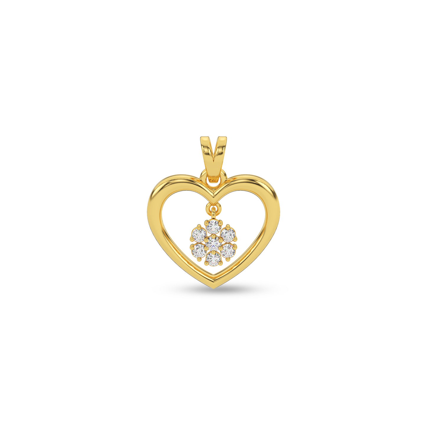 Golden Glow Natural Diamond Pendant