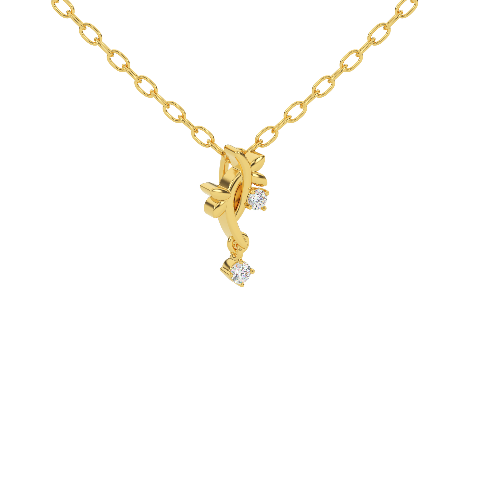 14 Kt Yellow Gold Diamond Charms & Pendants