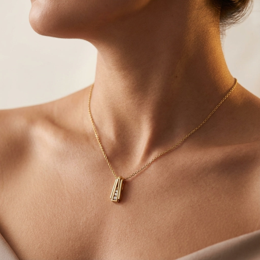 Alvia Diamond Pendant ring on model hand close-up – studio jewellery photography | Prash Jewellery