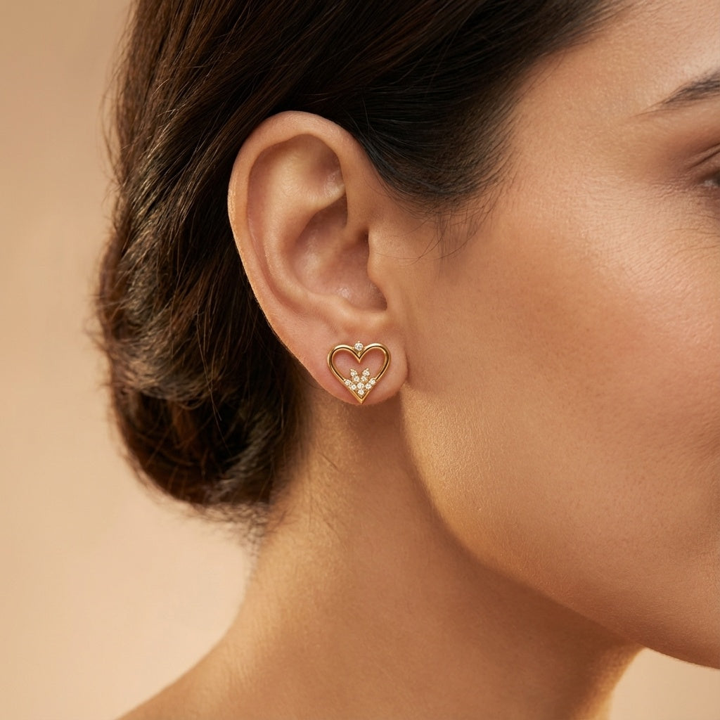 Brilliant Heart Diamond Earring