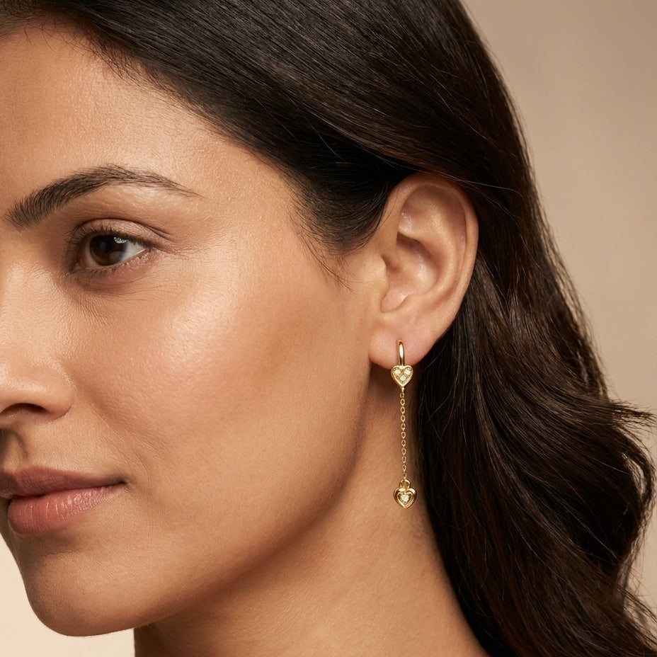 Charisma Crest Diamond Earrings ring on model hand close-up – studio jewellery photography | Prash Jewellery
