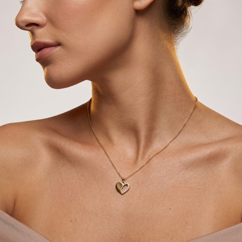 Chic Heart Diamond Pendant