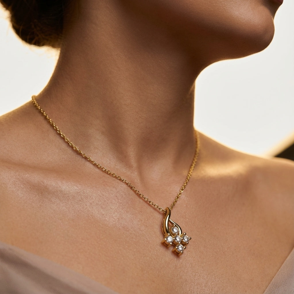 Classic Five Diamond Pendant