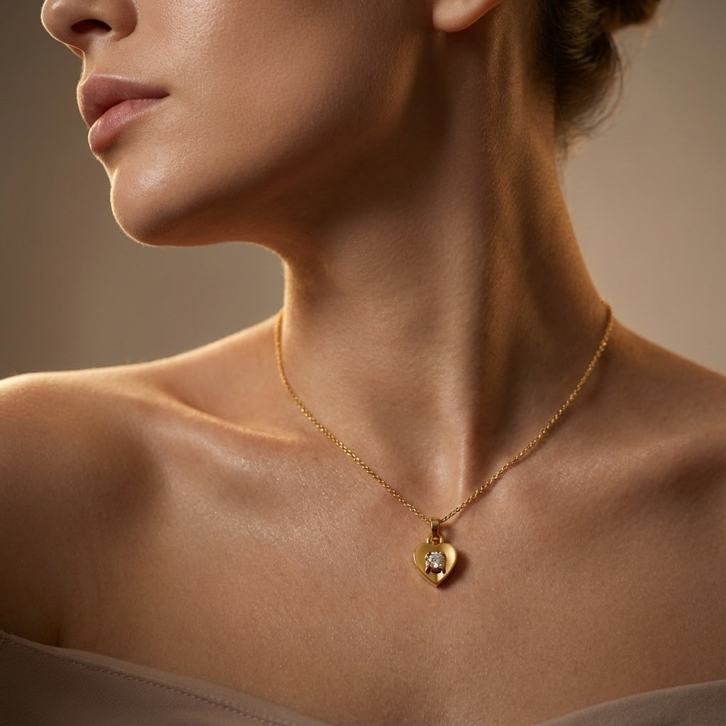 Designer Heart Diamond Pendant