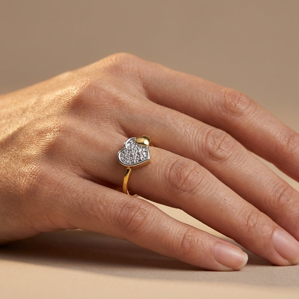 Diamond Cascade Band ring on model hand close-up – studio jewellery photography | Prash Jewellery