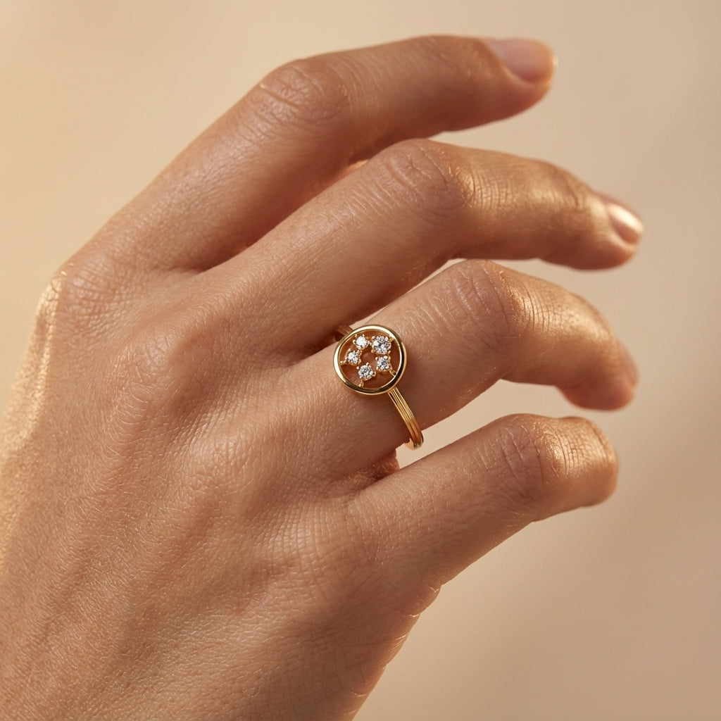 Diamond Delight Band ring on model hand close-up – studio jewellery photography | Prash Jewellery