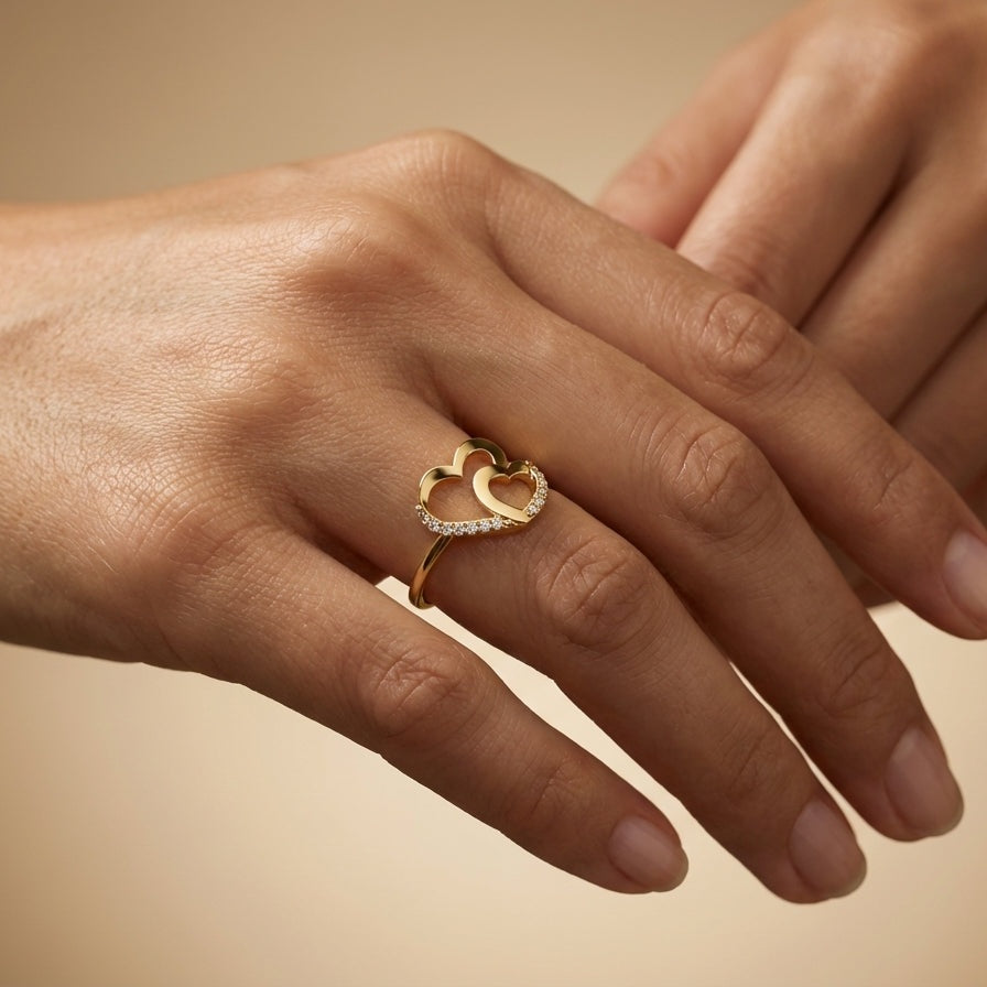 14 Kt Yellow Gold Diamond Ring