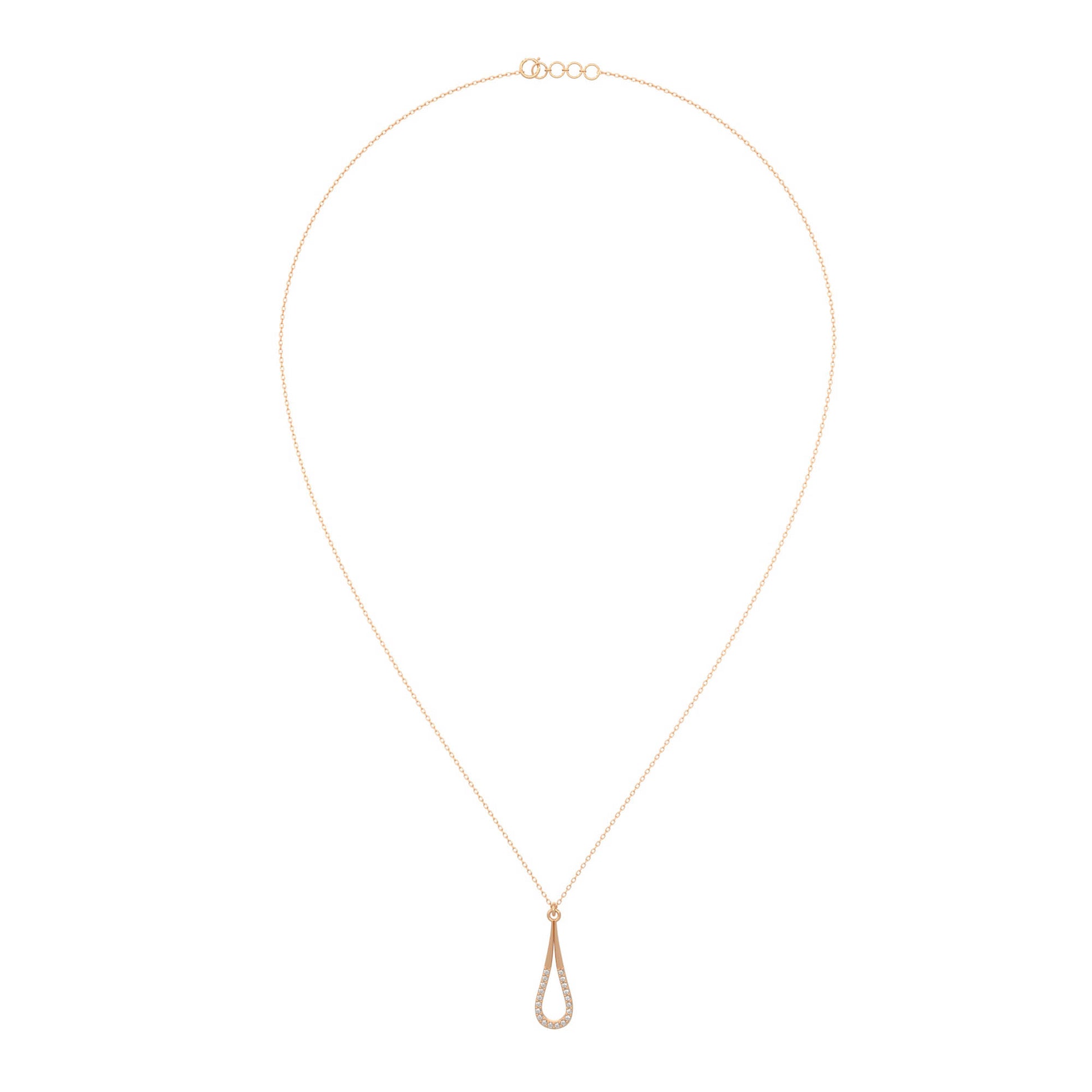 18 Kt Rose Gold Diamond Necklaces