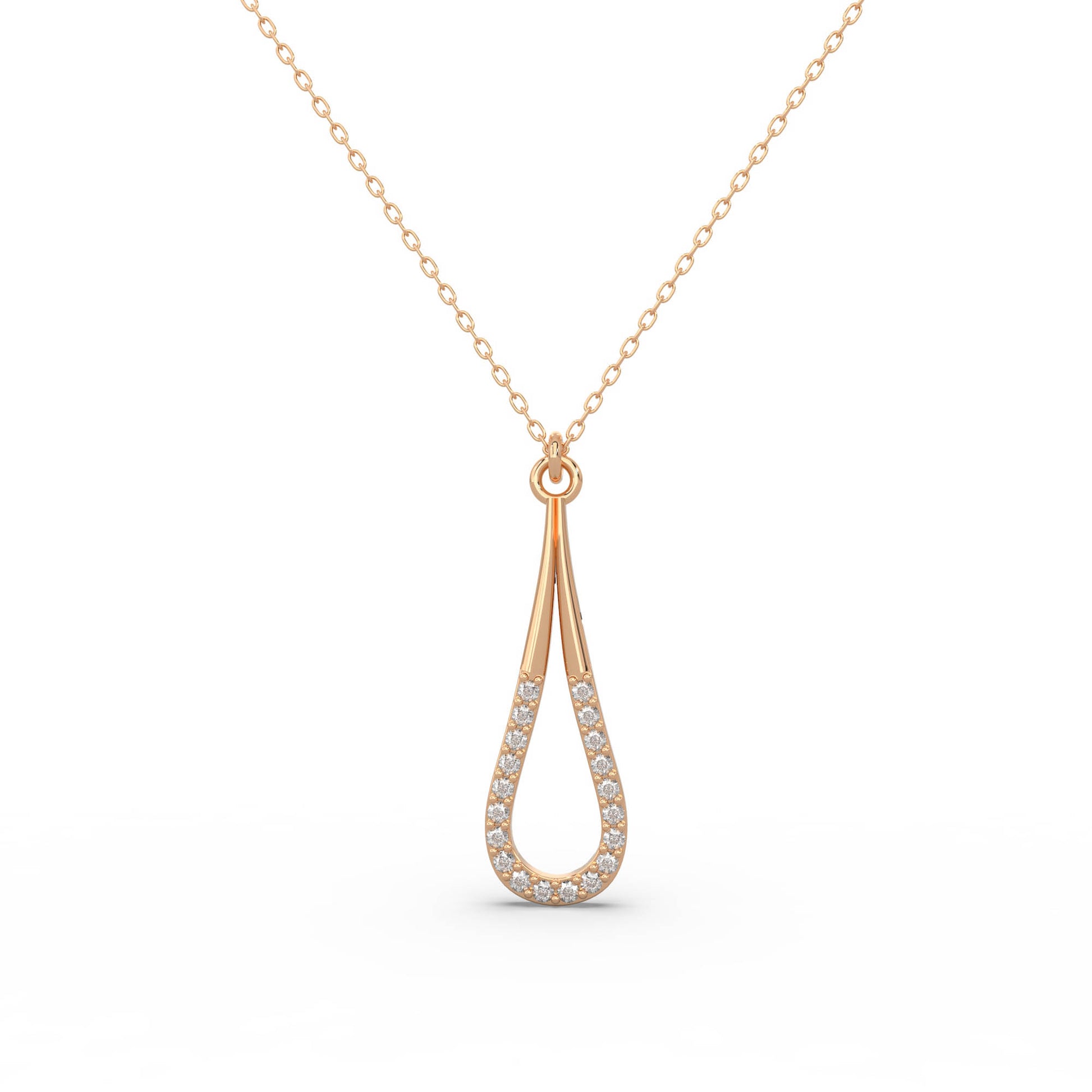 18 Kt Rose Gold Diamond Necklaces