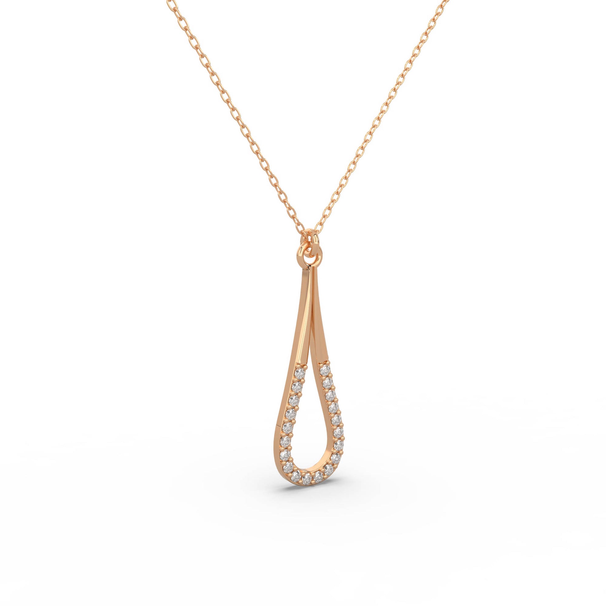 18 Kt Rose Gold Diamond Necklaces