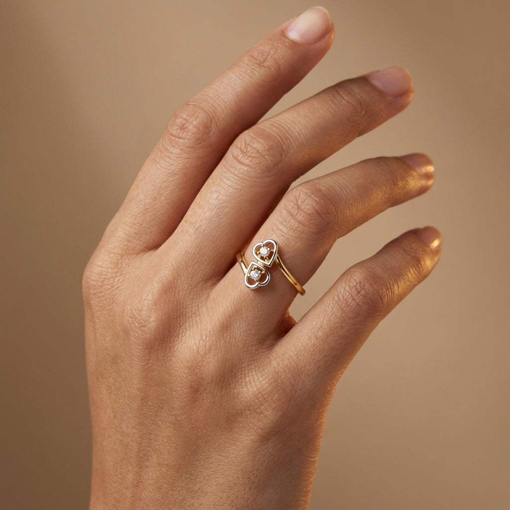 Dreamy Diamond Ring ring on model hand close-up – studio jewellery photography | Prash Jewellery