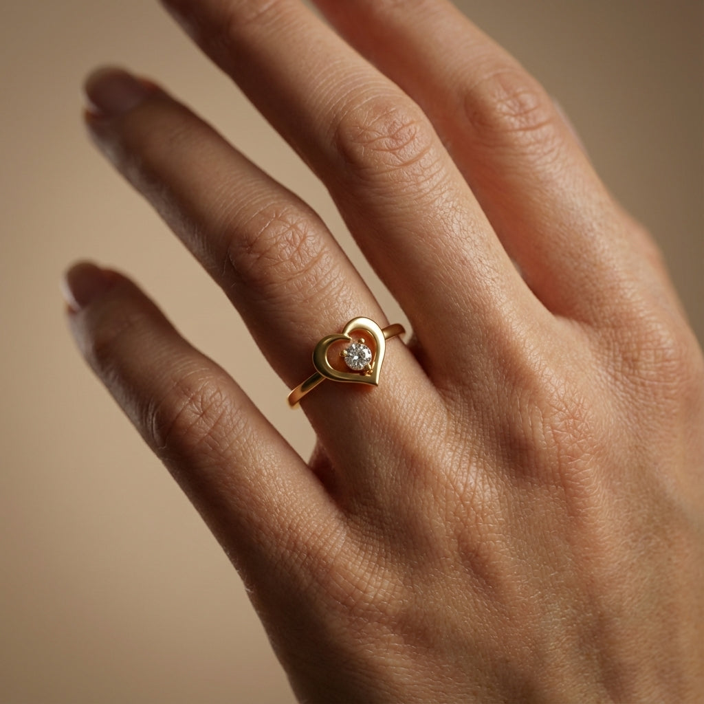 14 Kt Yellow Gold Diamond Ring